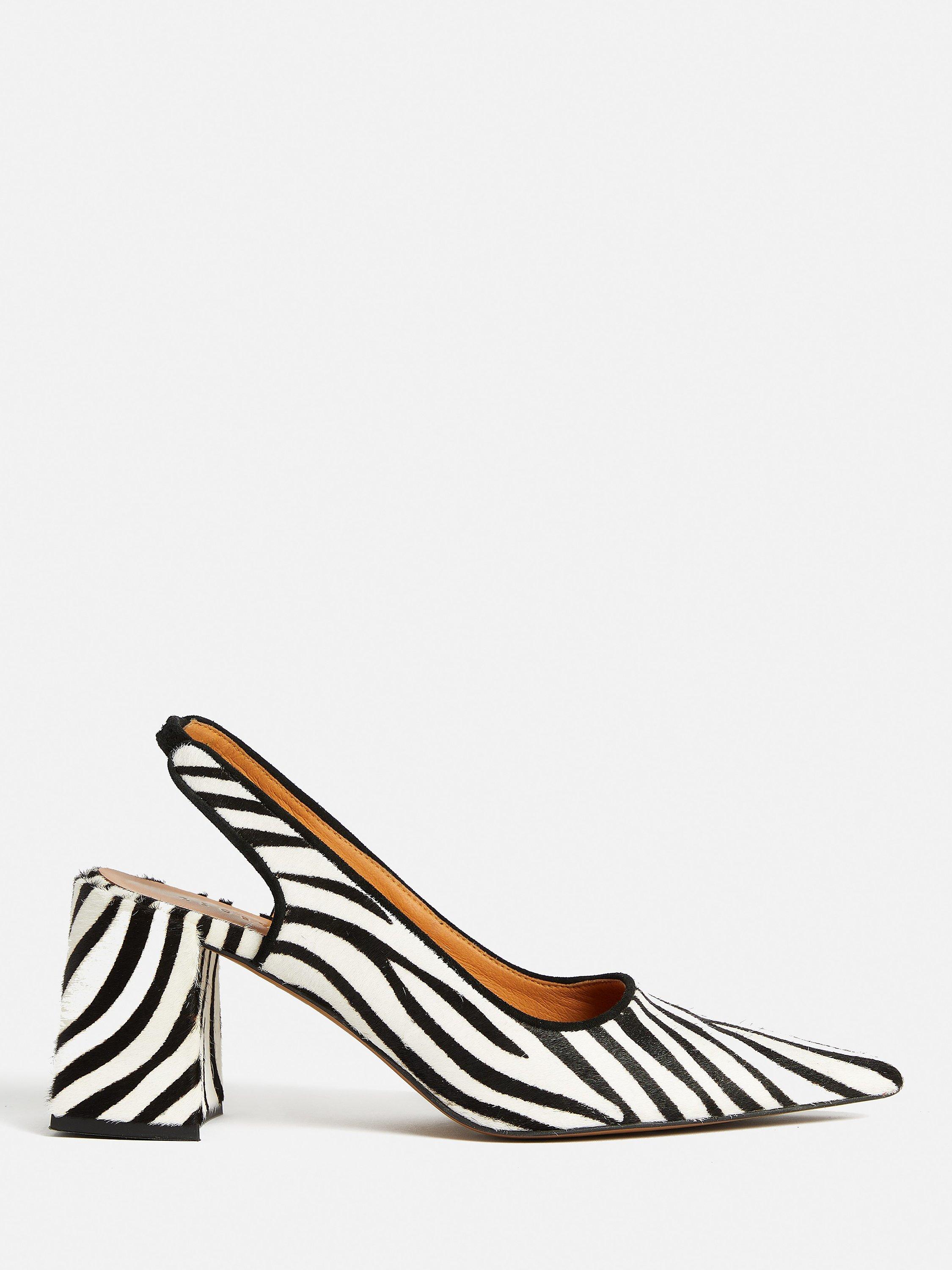 Jigsaw Alford Slingback Leather Court Shoes, Multi