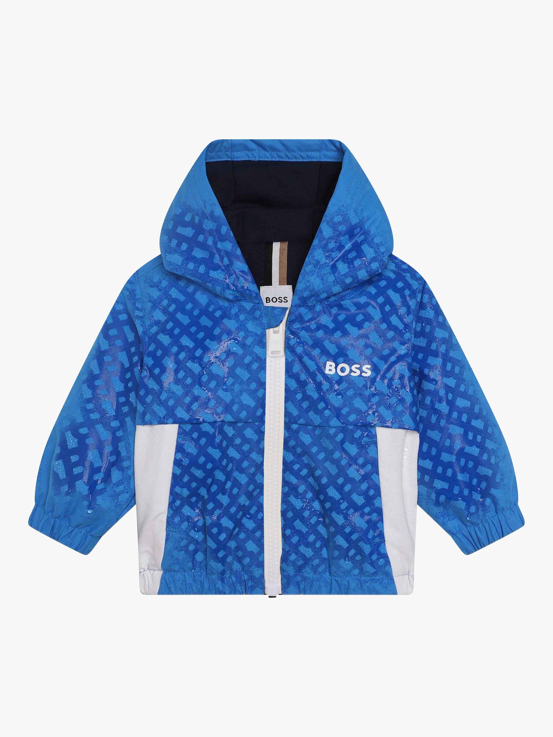Product image 3 of 3, which shows BOSS Baby Logo Hooded Magic Print Windbreaker, Blue, 2 years