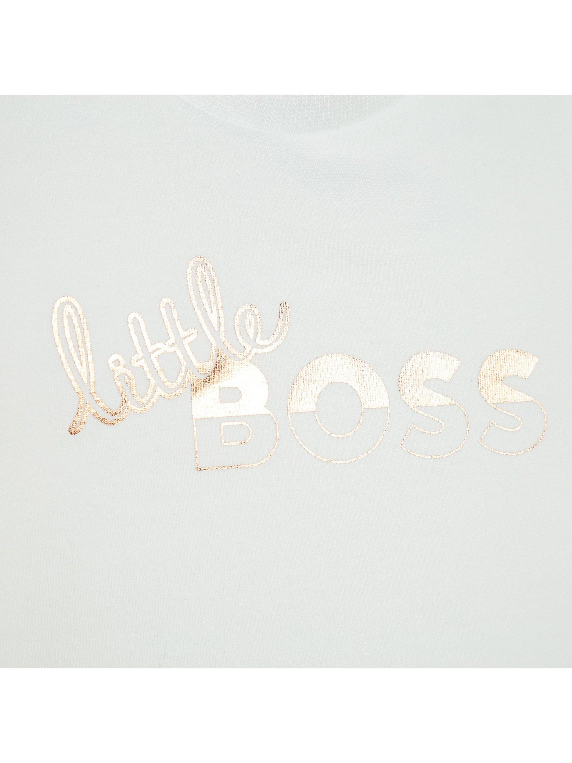 Product image 3 of 3, which shows BOSS Baby Logo Long Sleeve T-Shirt, White, 1 months