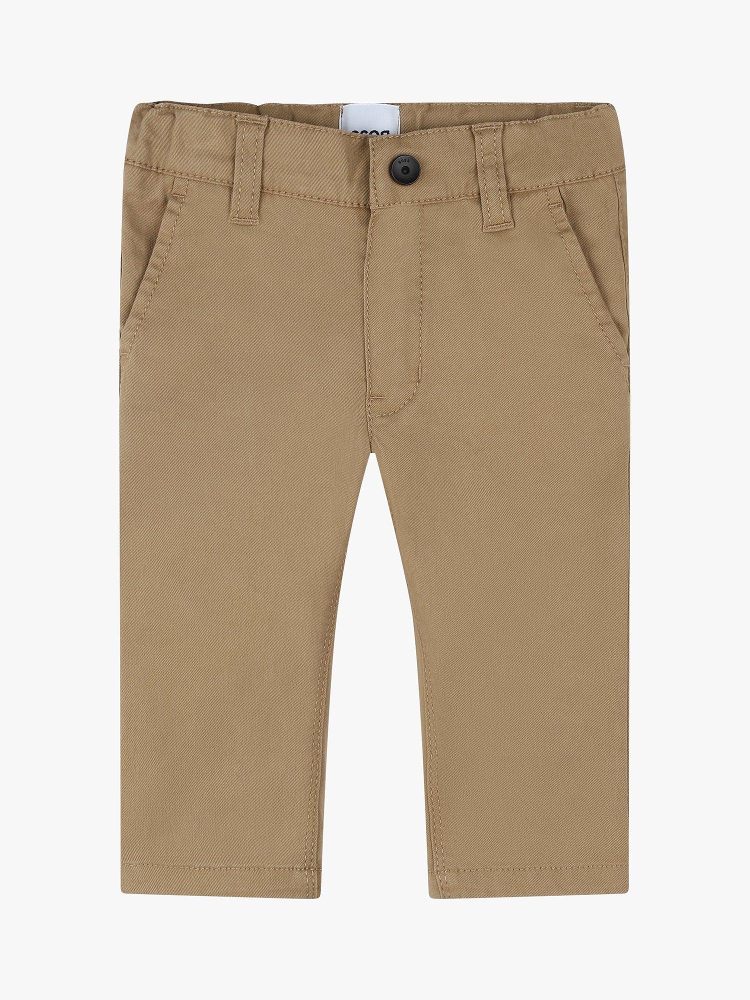BOSS Baby Adjustable Waist Twill Trousers, Beige