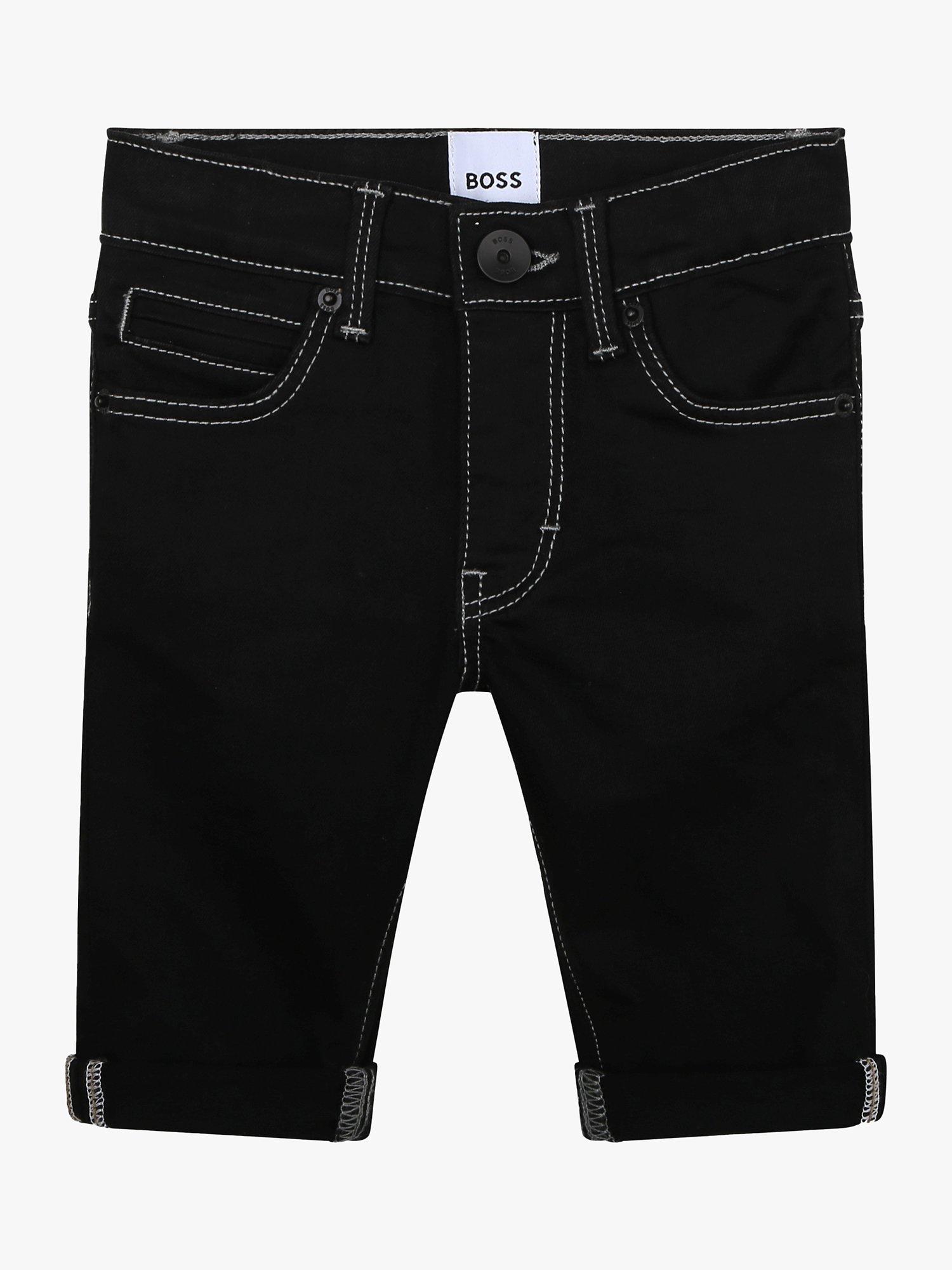 BOSS Baby Turn Up Denim Trousers, Black