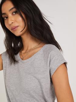 Baukjen Catherine Organic Cotton T-Shirt - view 2, Grey Marl