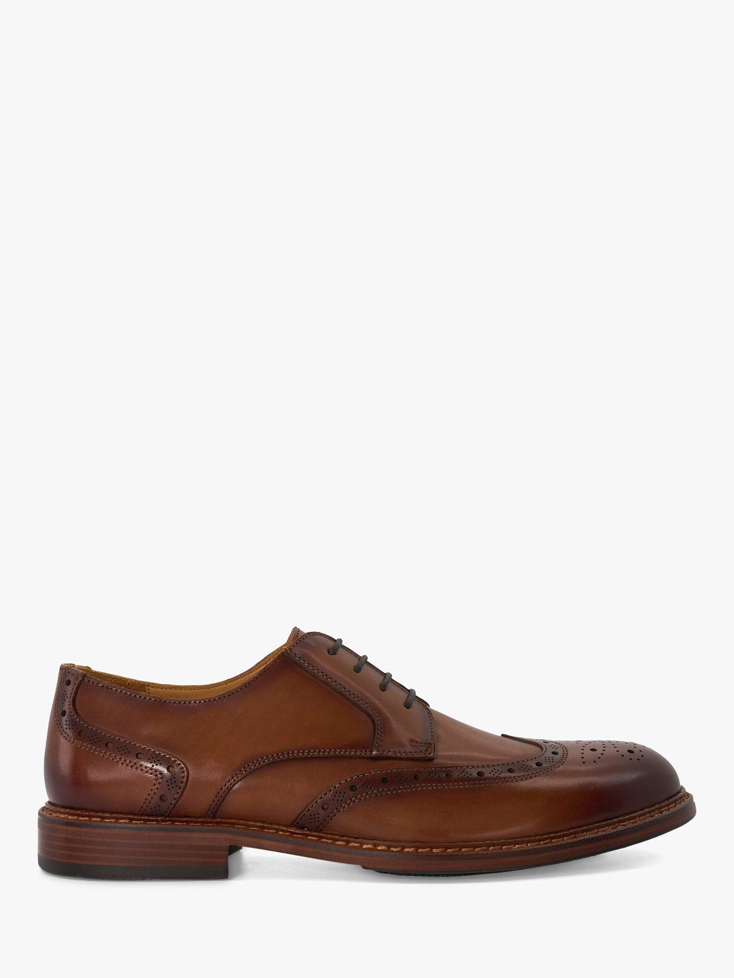 Dune Spenccer Leather Wingtip Brogue Shoes, Tan