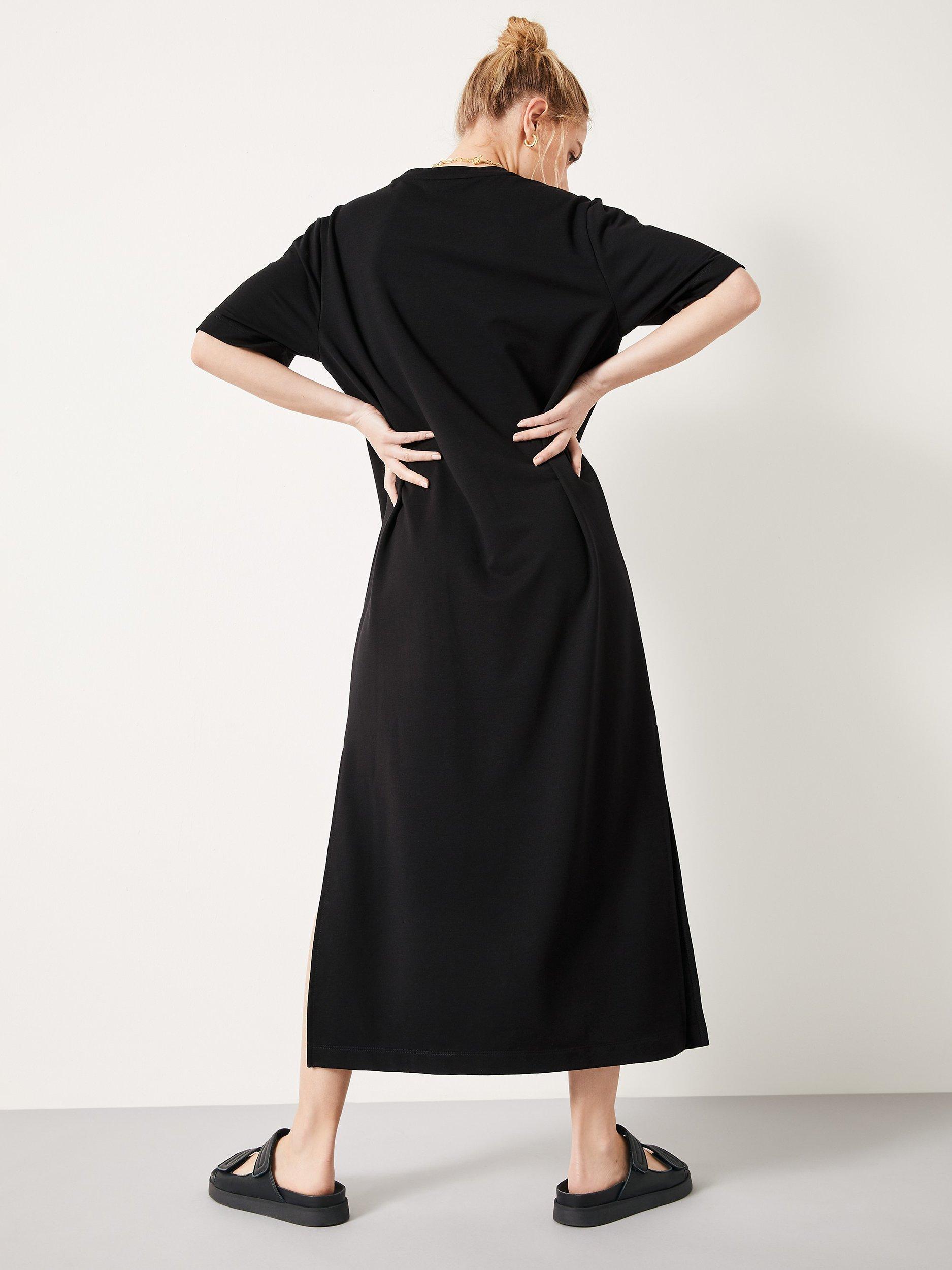 Product image 3 of 7, which shows HUSH Steph T-Shirt Maxi Dress, Black, 6
