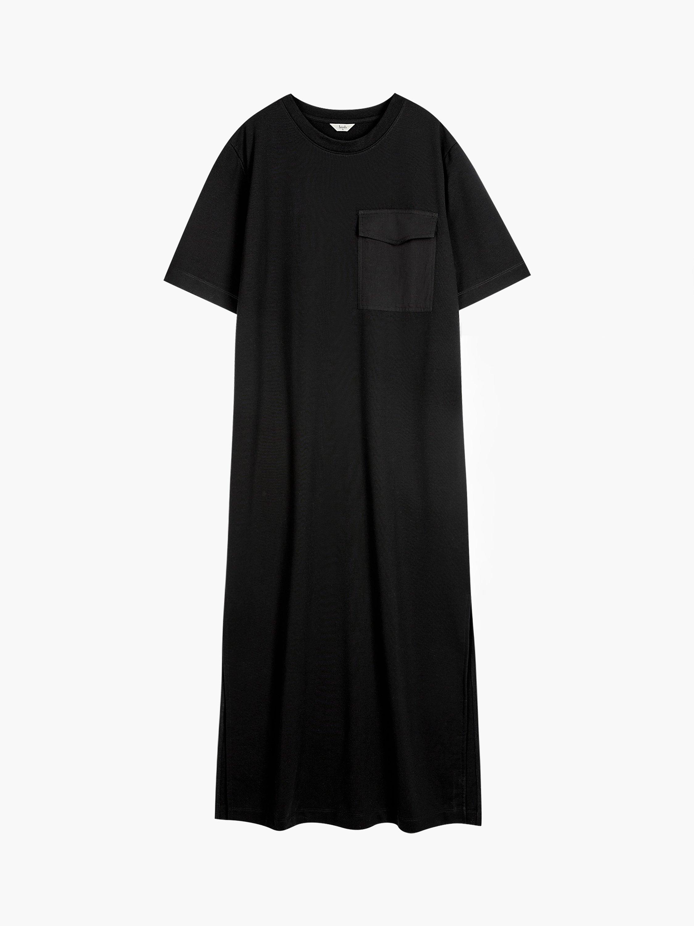 Product image 6 of 7, which shows HUSH Steph T-Shirt Maxi Dress, Black, 6