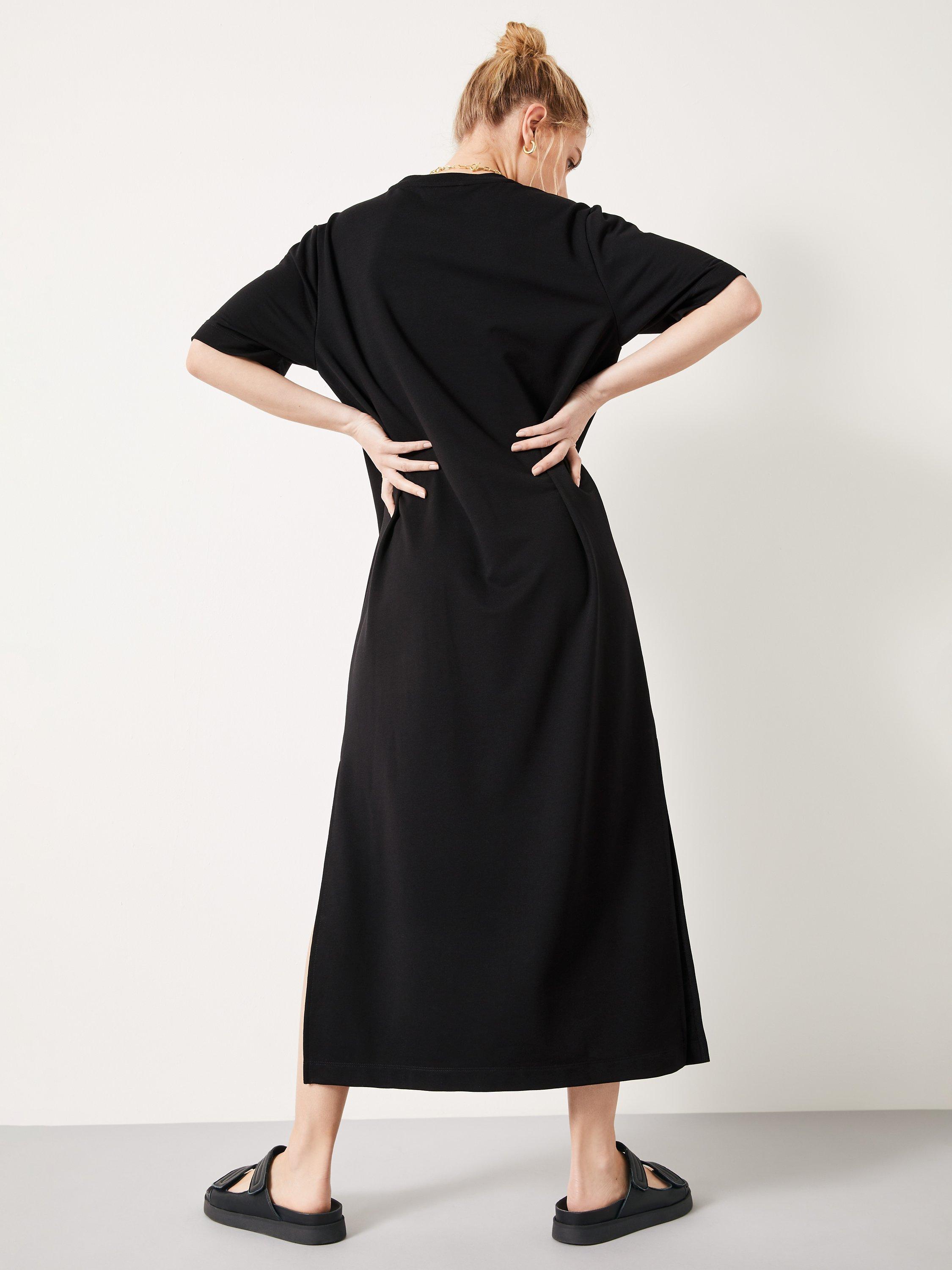 Product image 7 of 7, which shows HUSH Steph T-Shirt Maxi Dress, Black, 6
