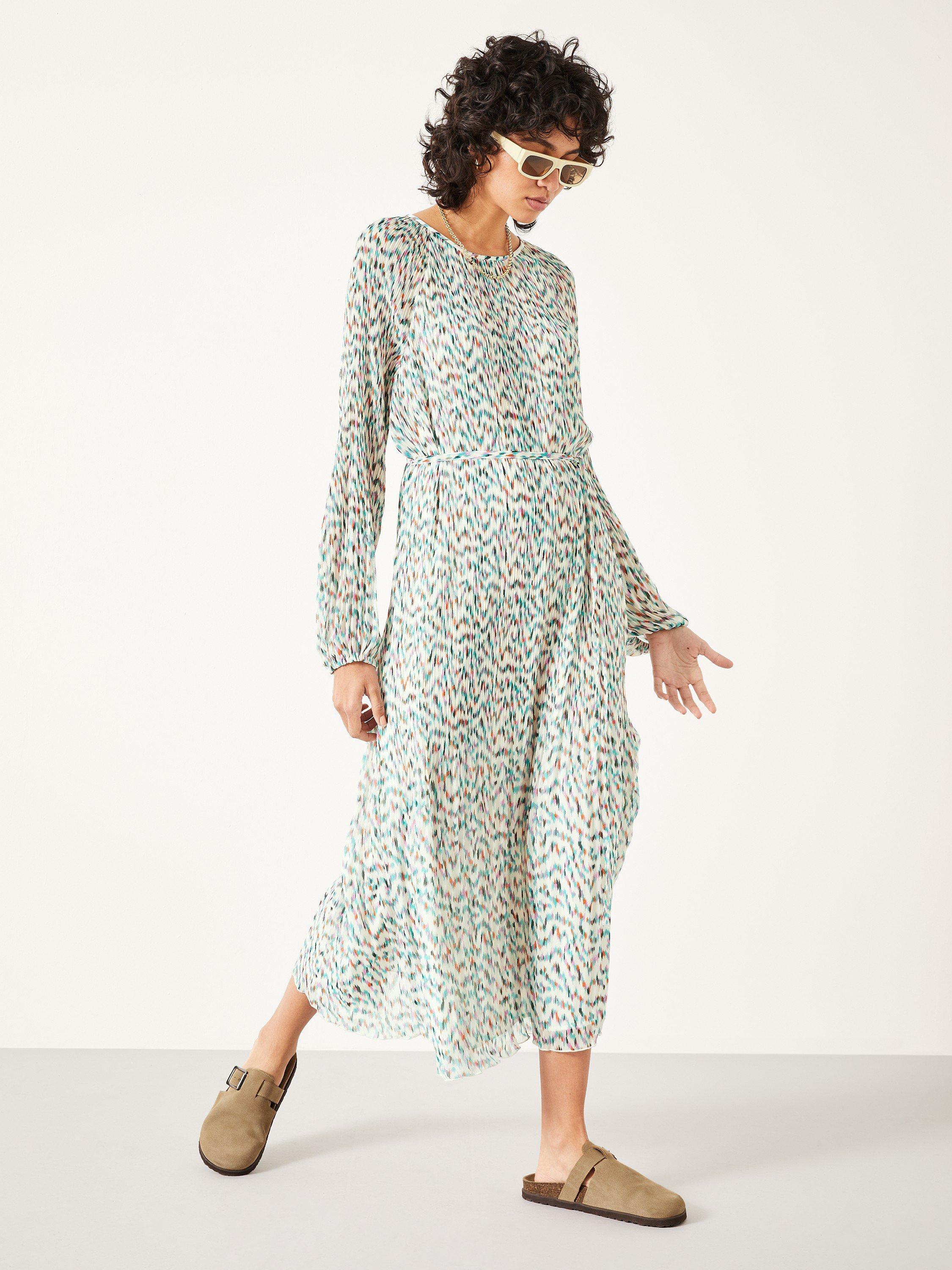 HUSH Arabelle Abstract Print Midi Dress, Multi