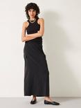 HUSH Alix Cargo Maxi Skirt, Black