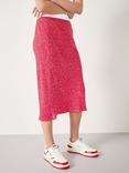 HUSH Ayana Spot Print Midi Skirt, Red/White