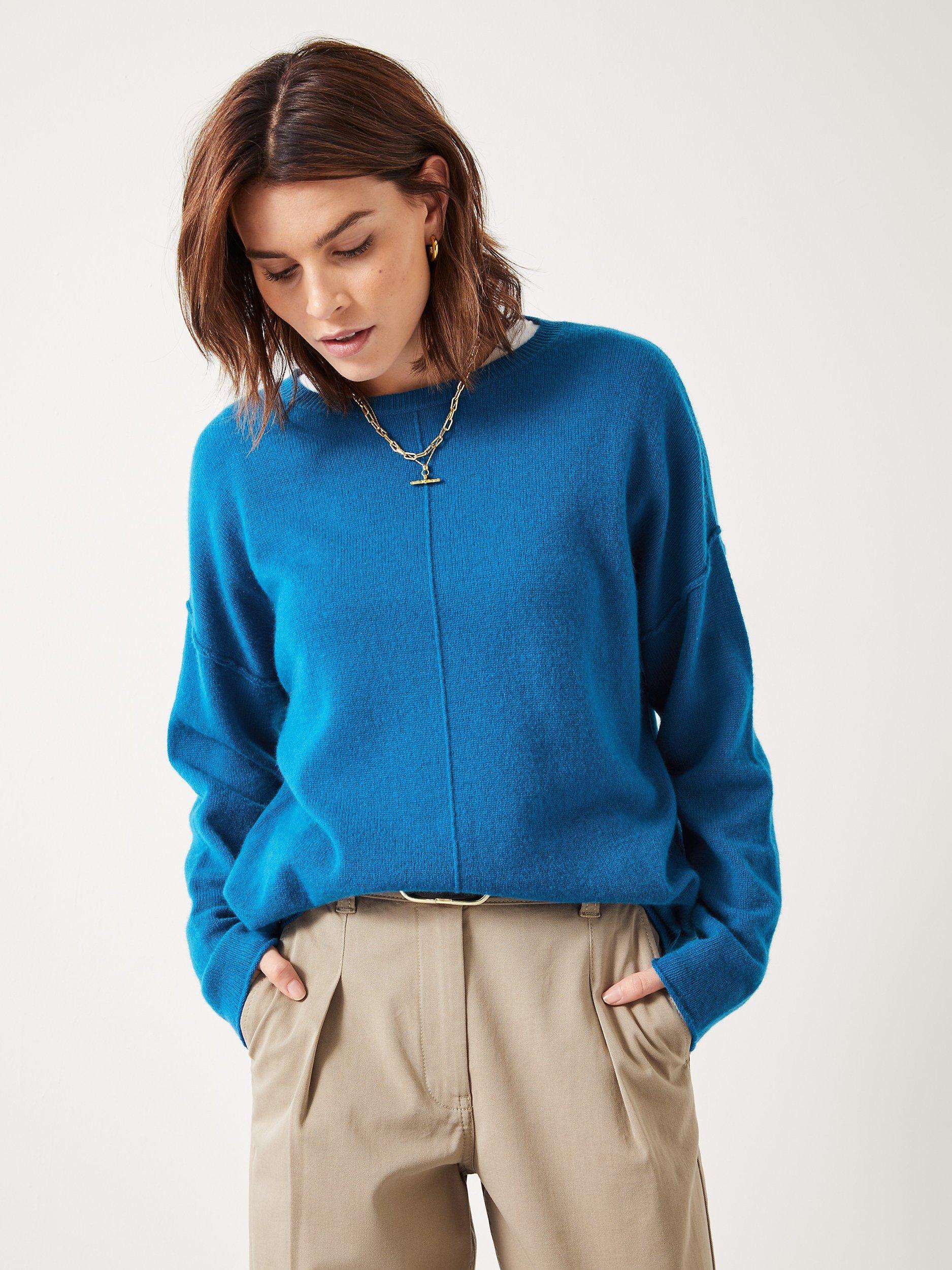 HUSH Saphira Cashmere Jumper Ocean Blue