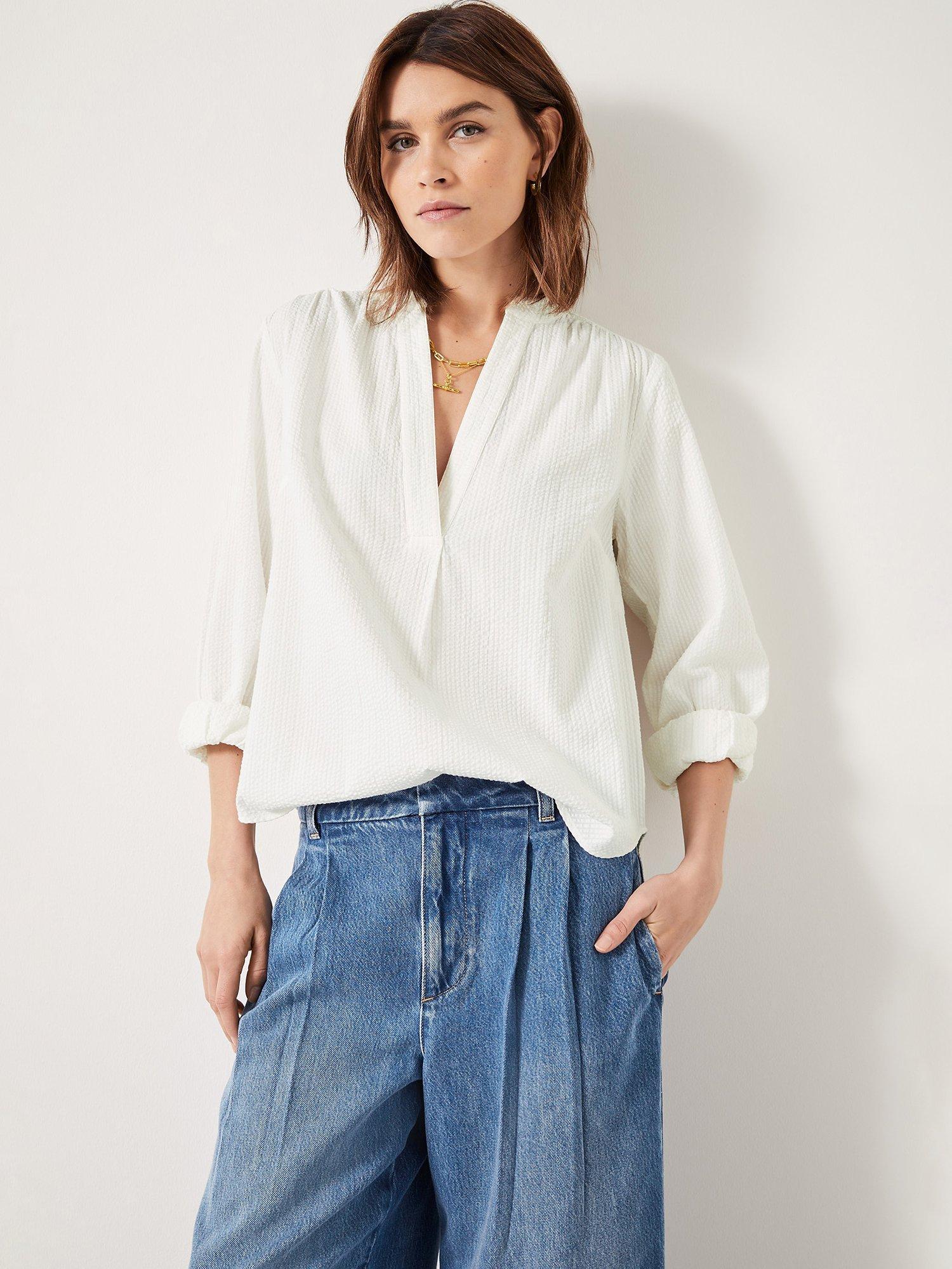 HUSH Maddy Stripe Shirt, White