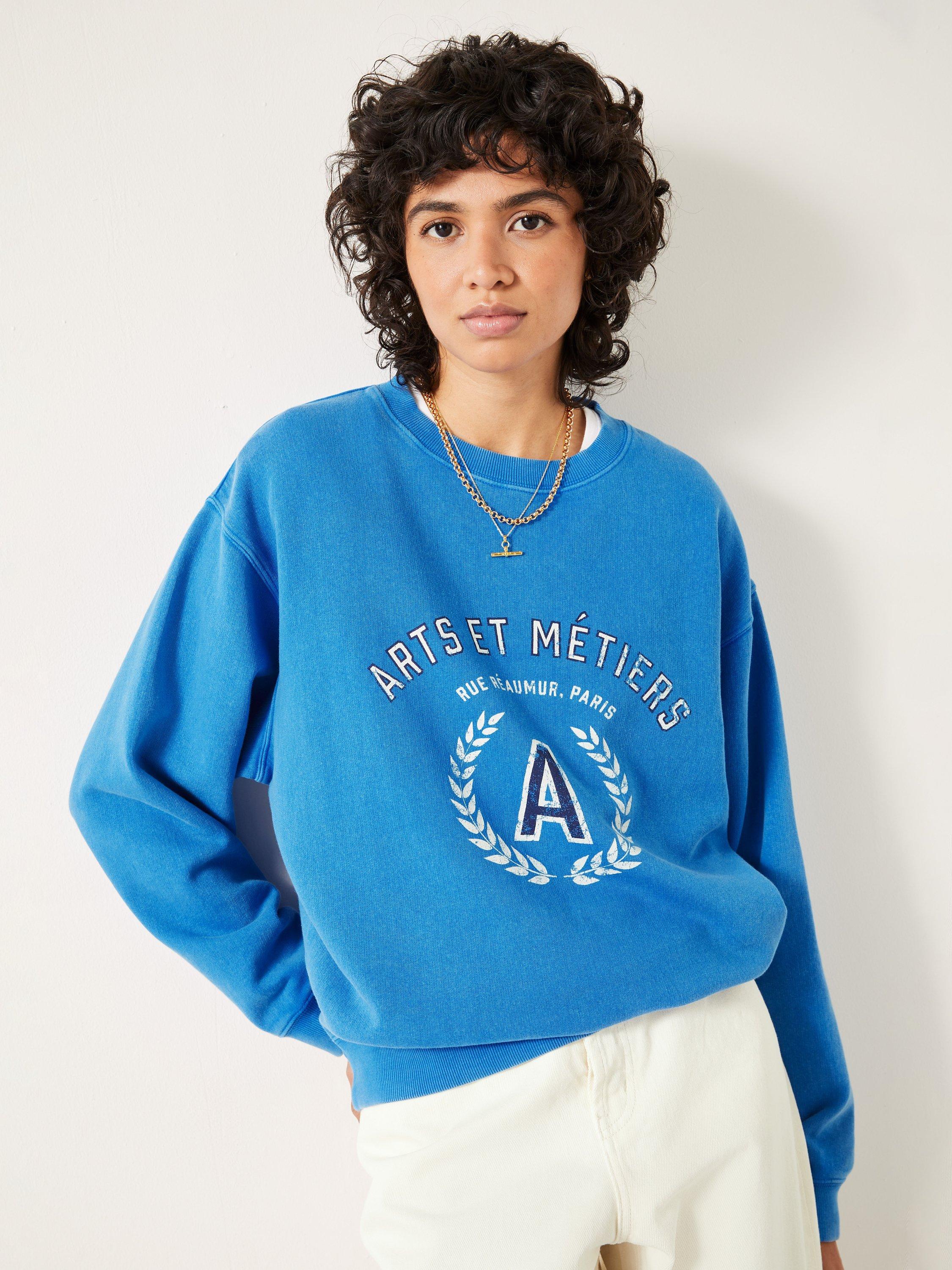 HUSH Art Et Metiers Sweatshirt, Bright Blue