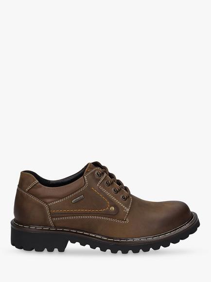 Josef Seibel Chance 59 Waxed Leather Shoes, Brown, 