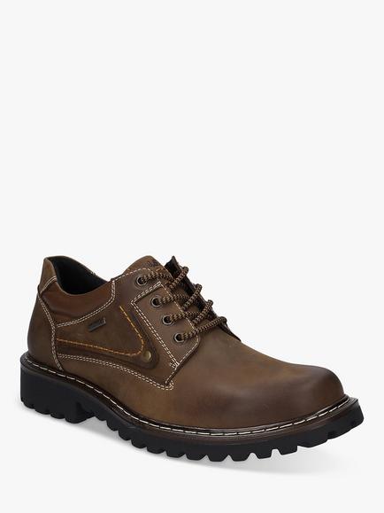 Josef Seibel Chance 59 Waxed Leather Shoes, Brown - view 2, 
