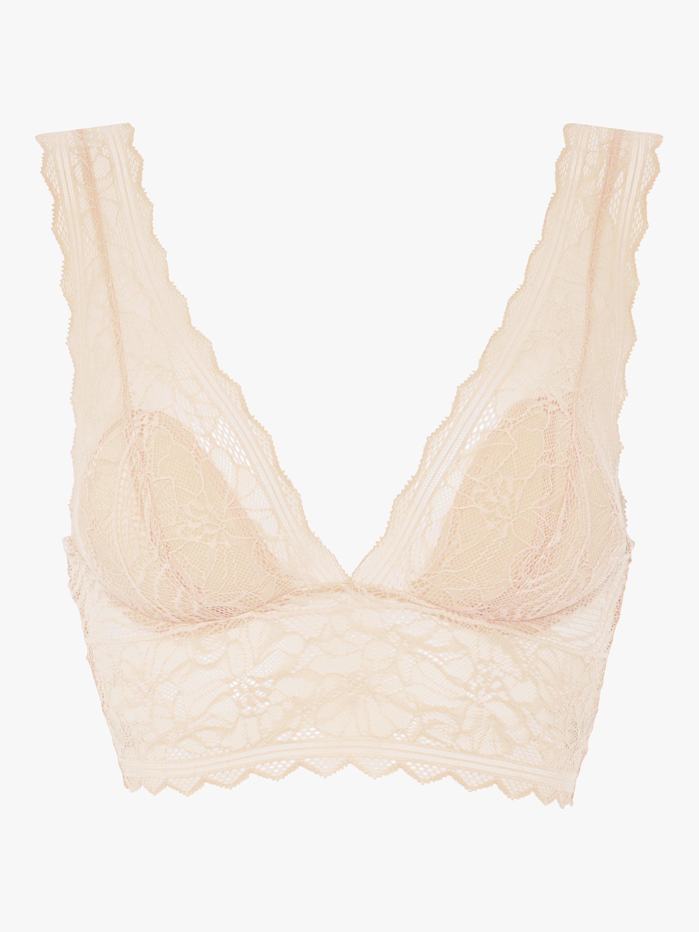 Product image 4 of 4, which shows Chantelle Floral Touch Non Wired Bralette, Golden Beige, S