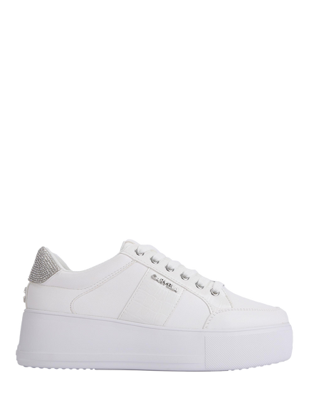 Carvela Jive Lace Up Platform Trainers, White White