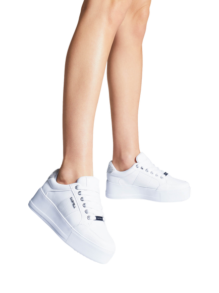 Carvela Jive Lace Up Platform Trainers - view 2, White White