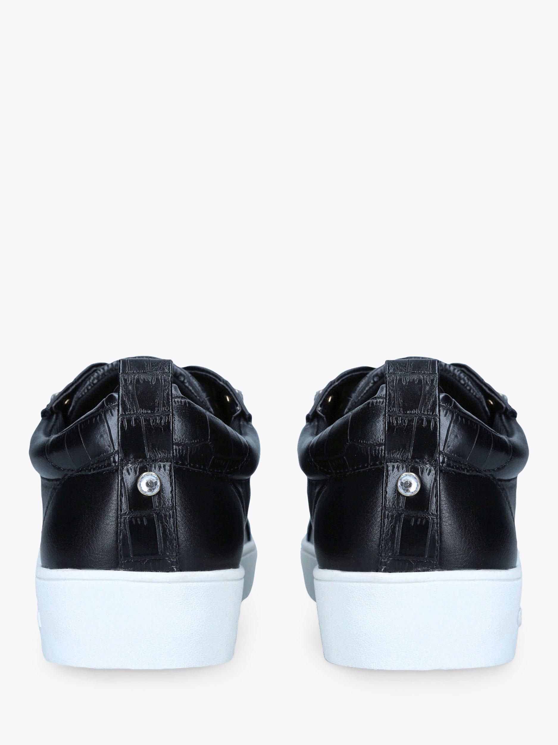 Product image 4 of 5, which shows Carvela Joyful Lace Up Flatform Trainers, Black, 3