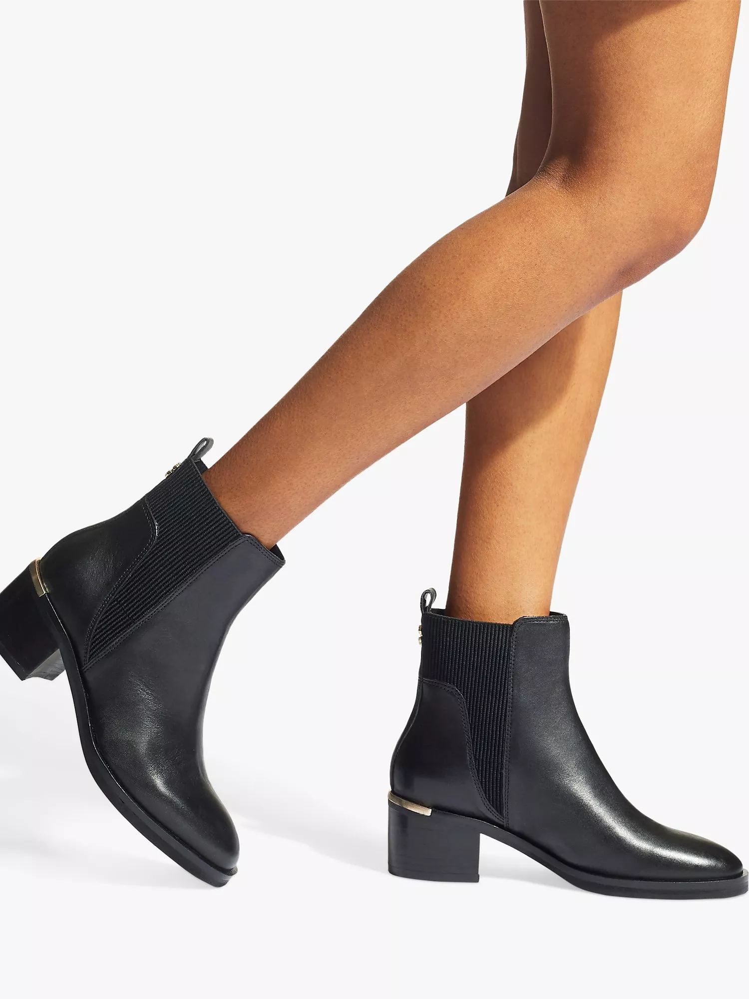 Carvela Liberty Leather Ankle Heel Boots Black