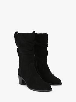 Carvela Secil Suede Calf Boots, Black - view 2, Black
