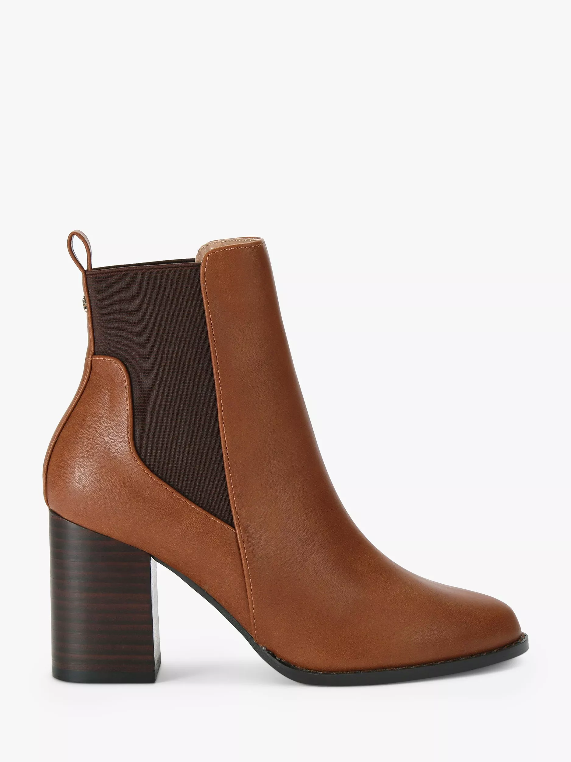Carvela Toodle Heeled Chelsea Boots Brown Tan