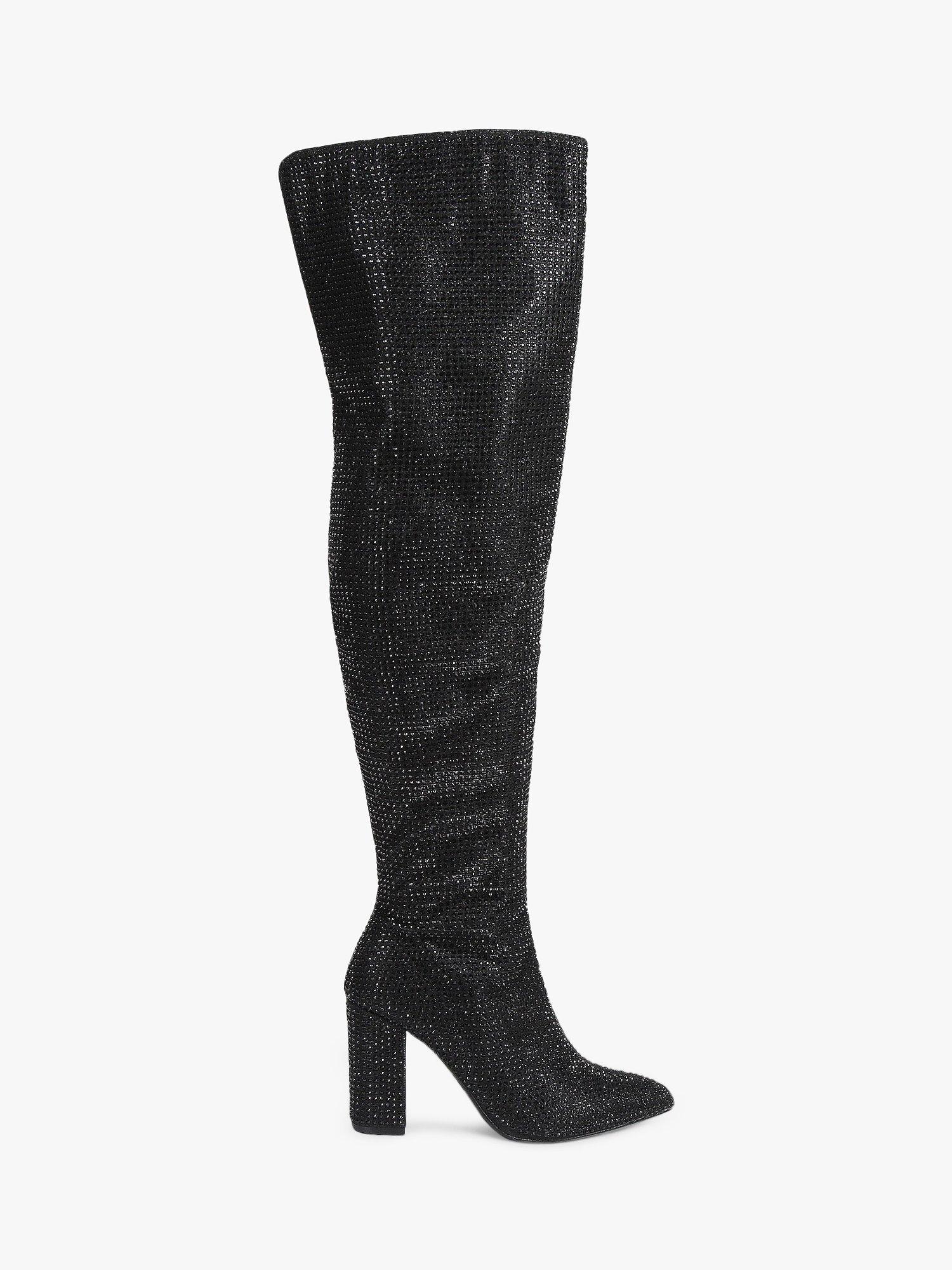 Carvela Shine Over The Knee Boots, Black