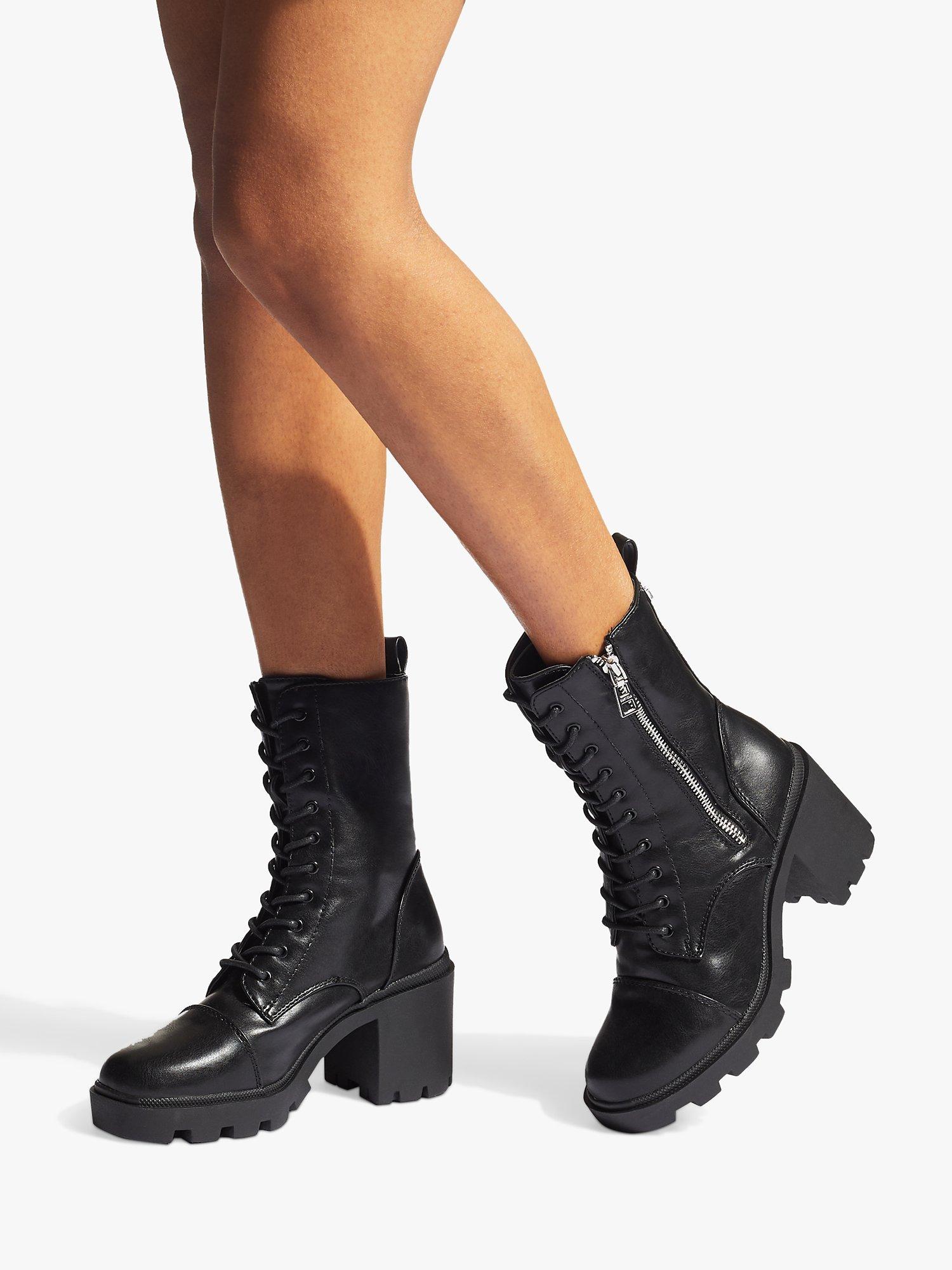 Carvela Siren Heeled Biker Boots Black