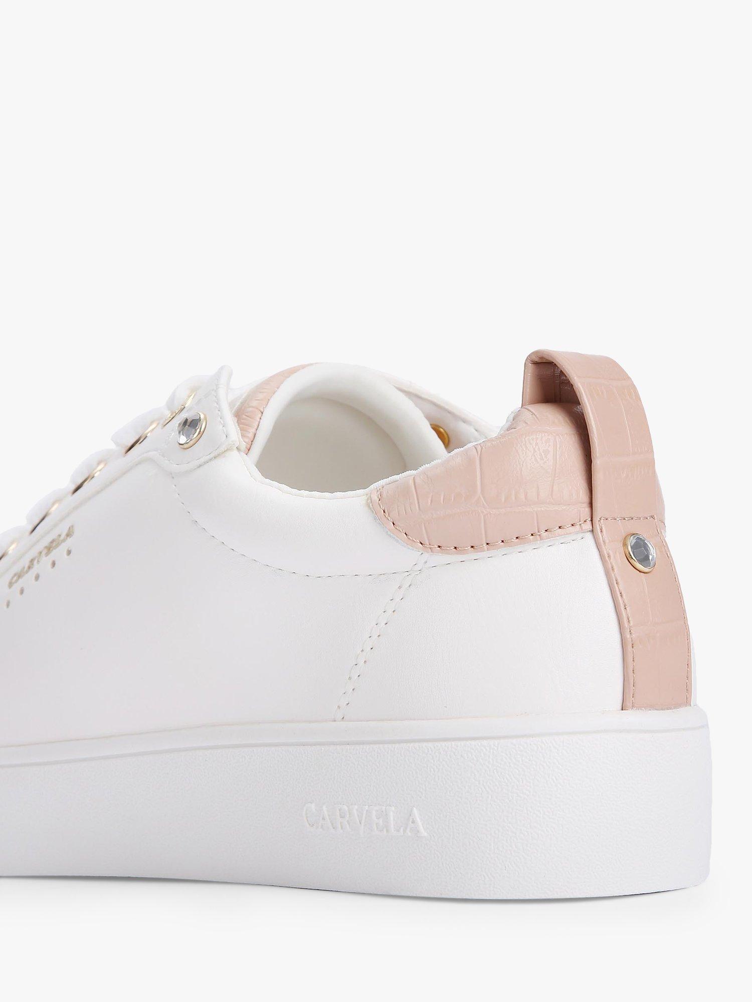 White carvela trainers shops