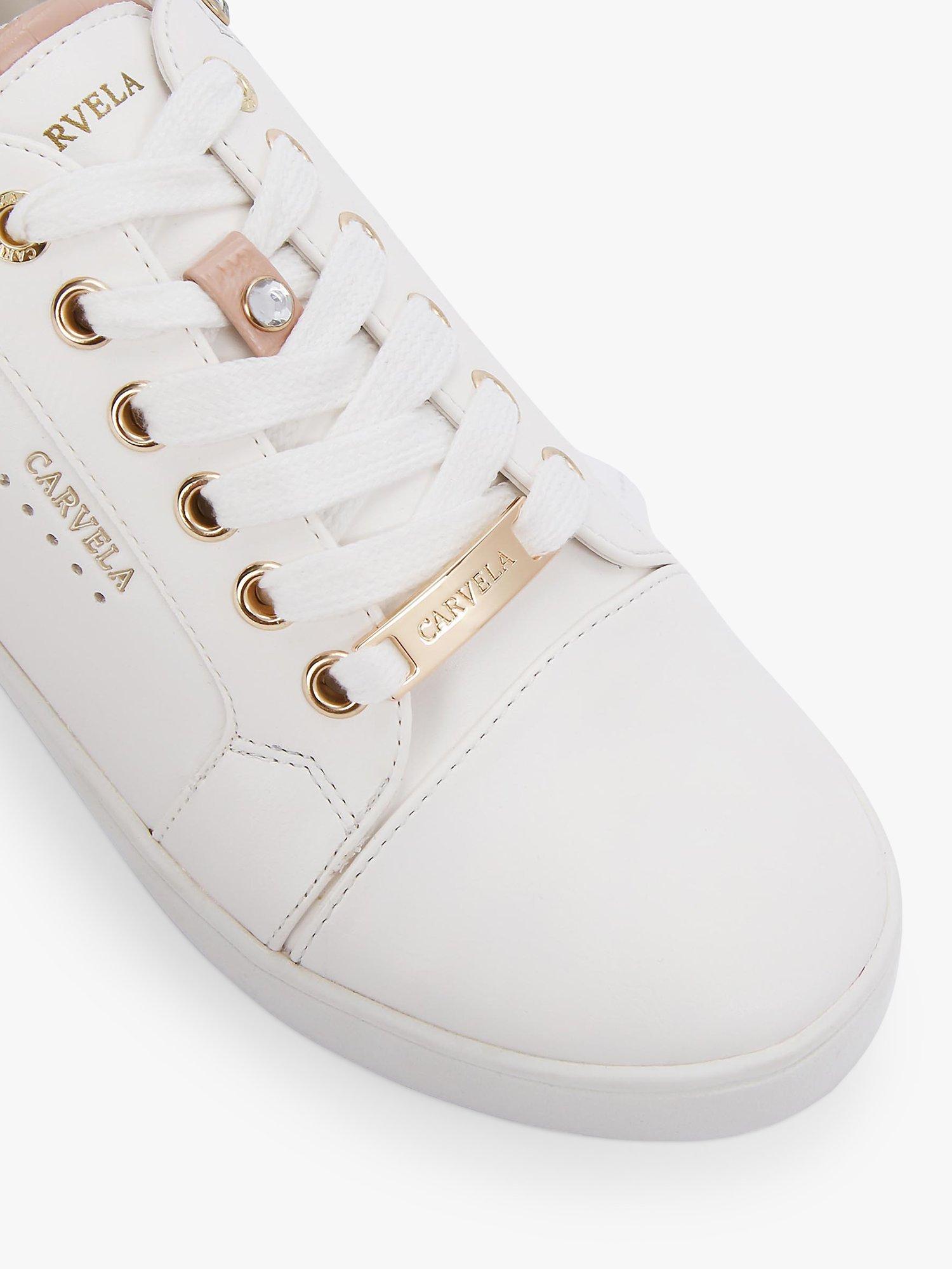 Carvela light lace up trainers white outlet