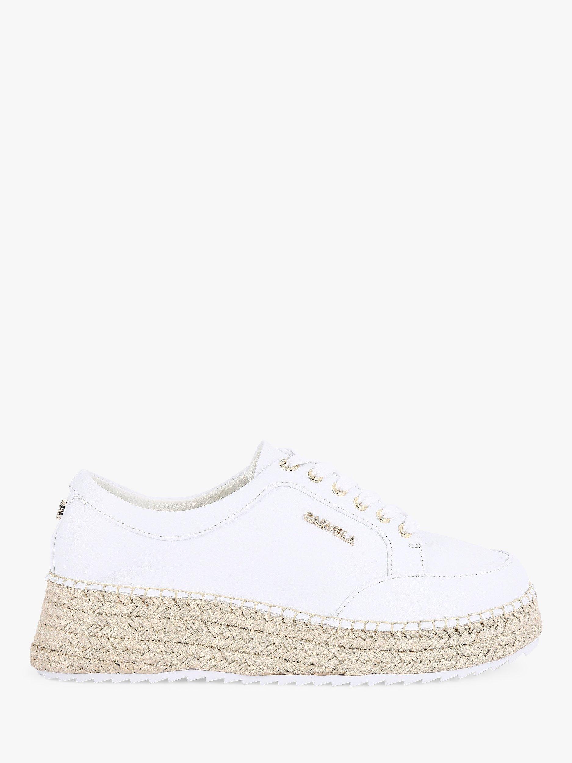 Carvela Catch Flatform Espadrille Trainers, White