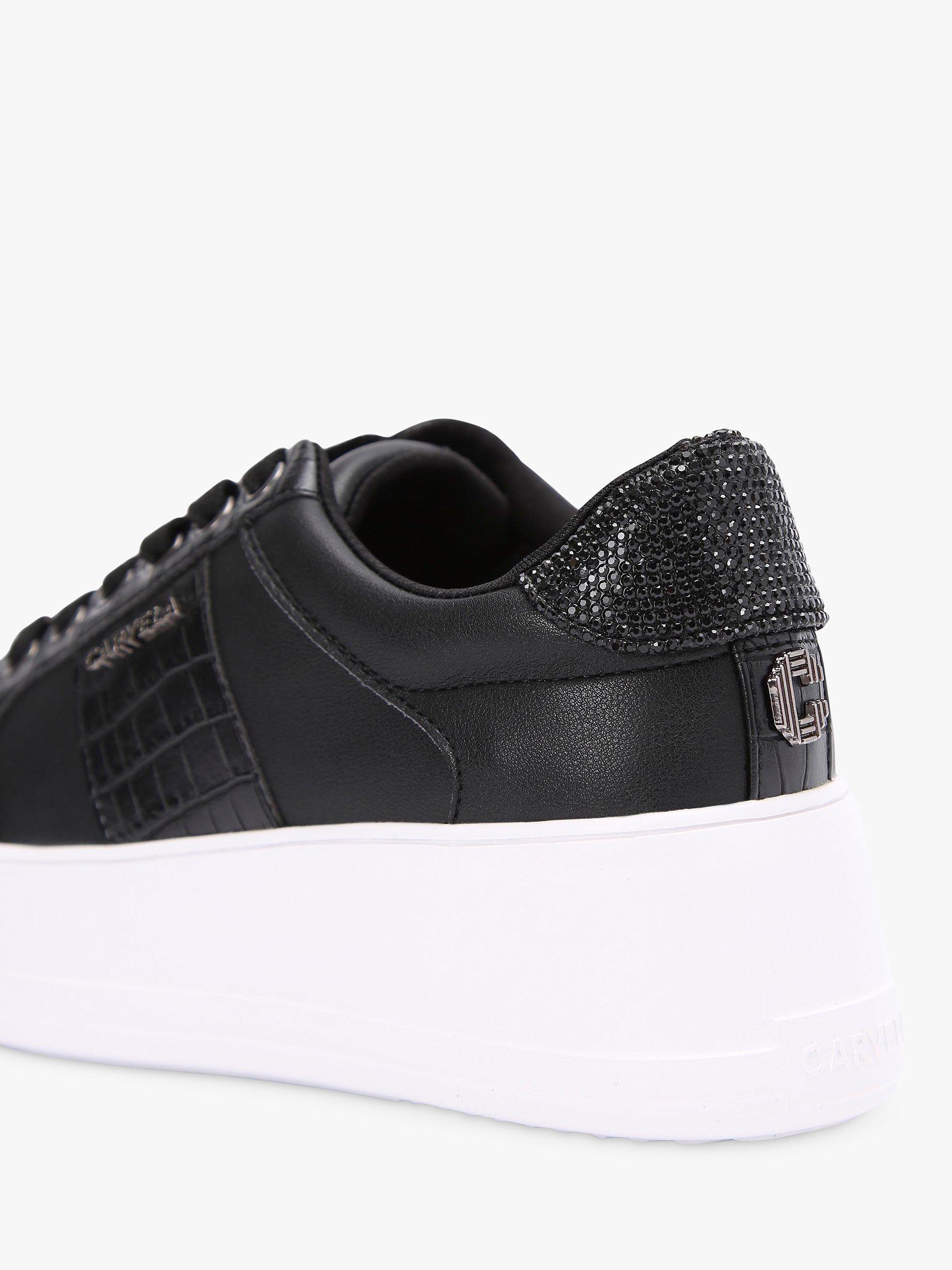 Product image 4 of 5, which shows Carvela Jive Lace Up Platform Trainers, Black Multi Black, 3