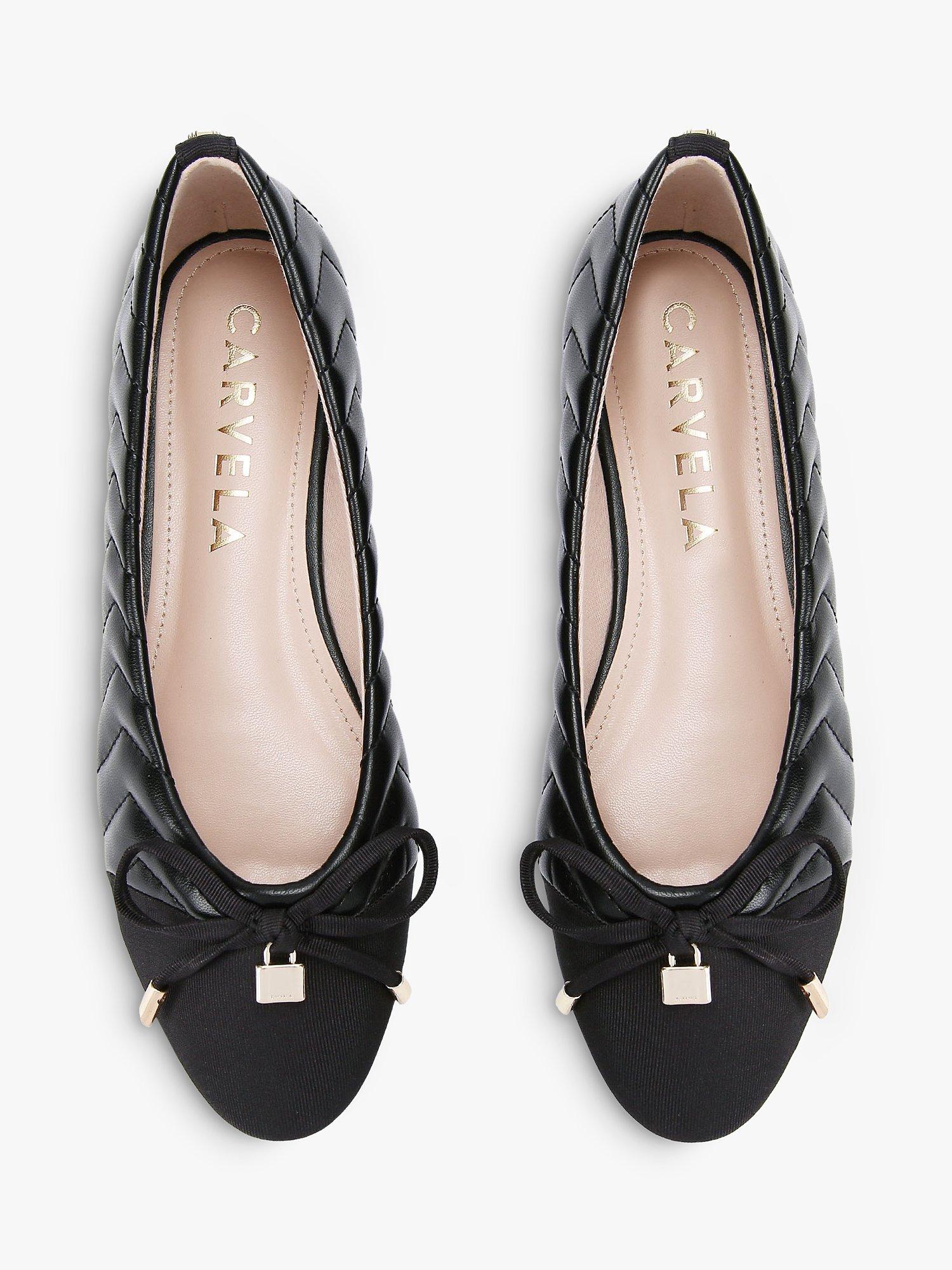Product image 3 of 5, which shows Carvela Lara Ballerina Shoes, Black, 4