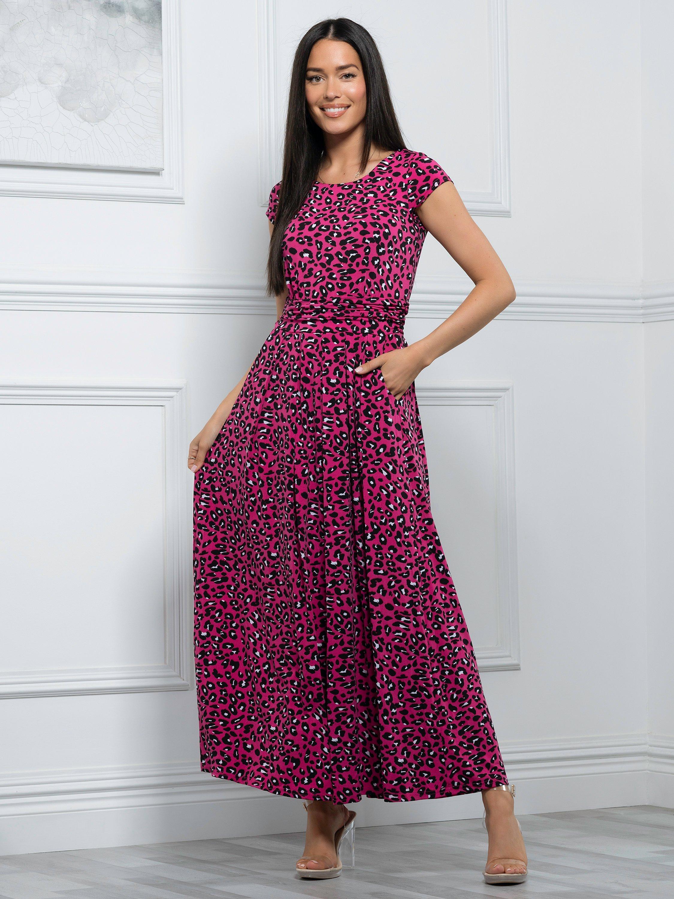 Jolie Moi Karlee Cap Sleeve Maxi Dress, Multi