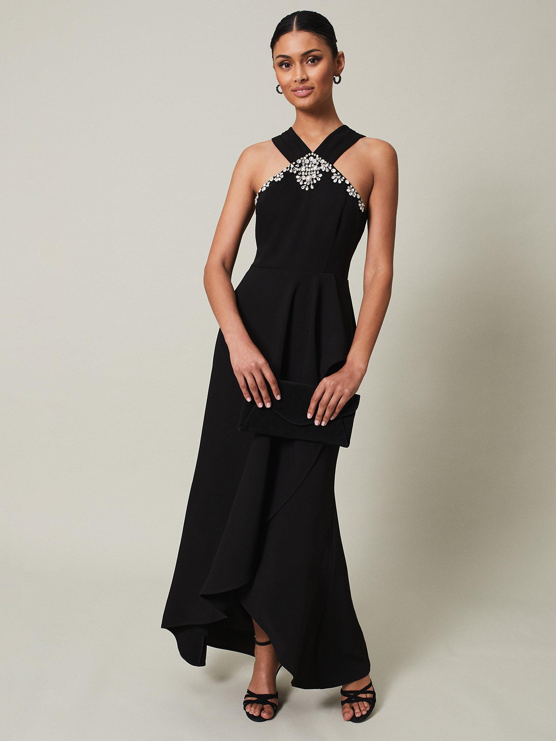 Phase Eight Danica Halterneck Maxi Dress Black