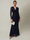 Phase Eight Shannia Ruched Maxi Dress, Blue