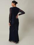 Phase Eight Shannia Ruched Maxi Dress, Blue