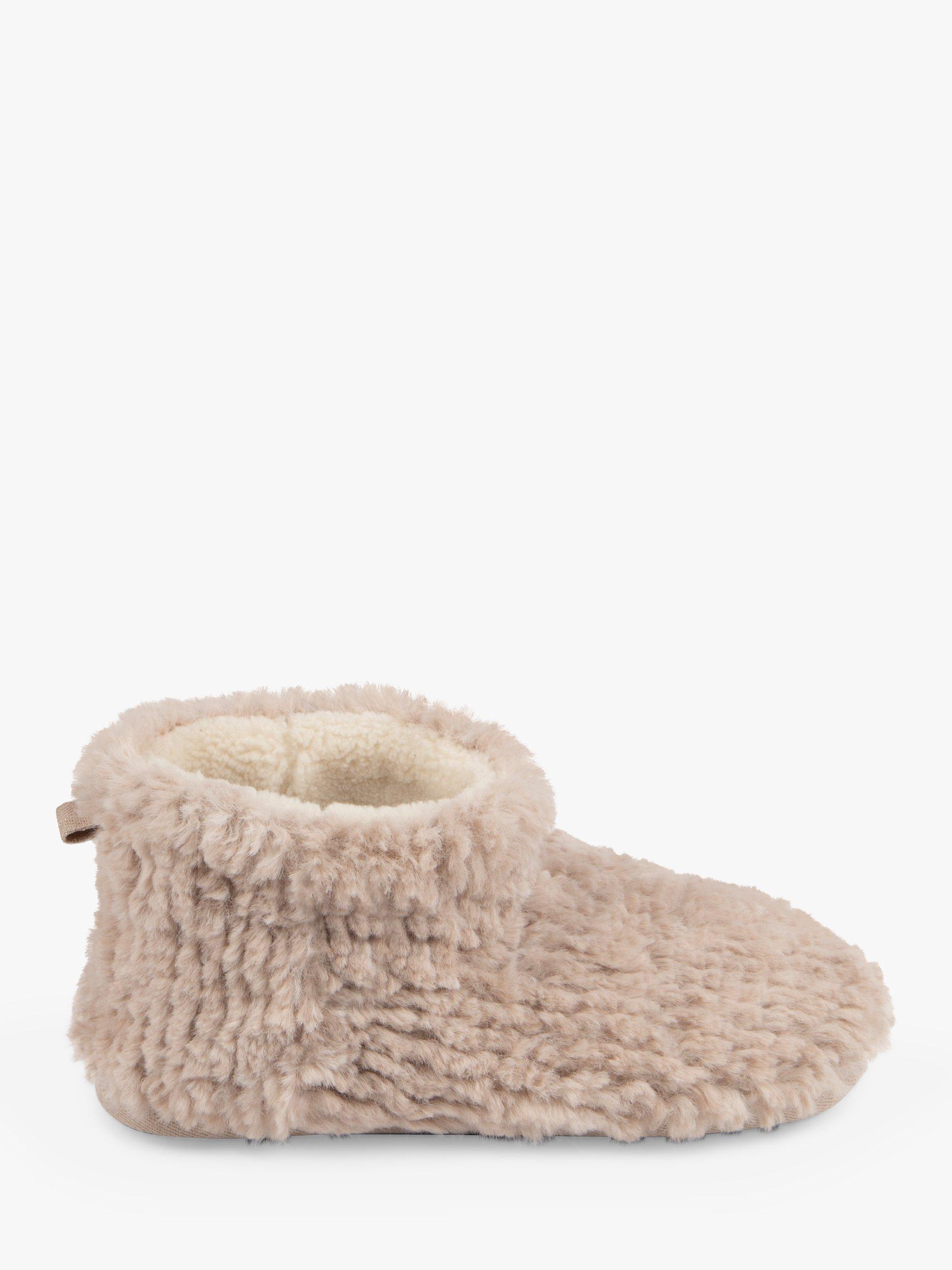 totes Faux Fur Slipper Boots, Oat