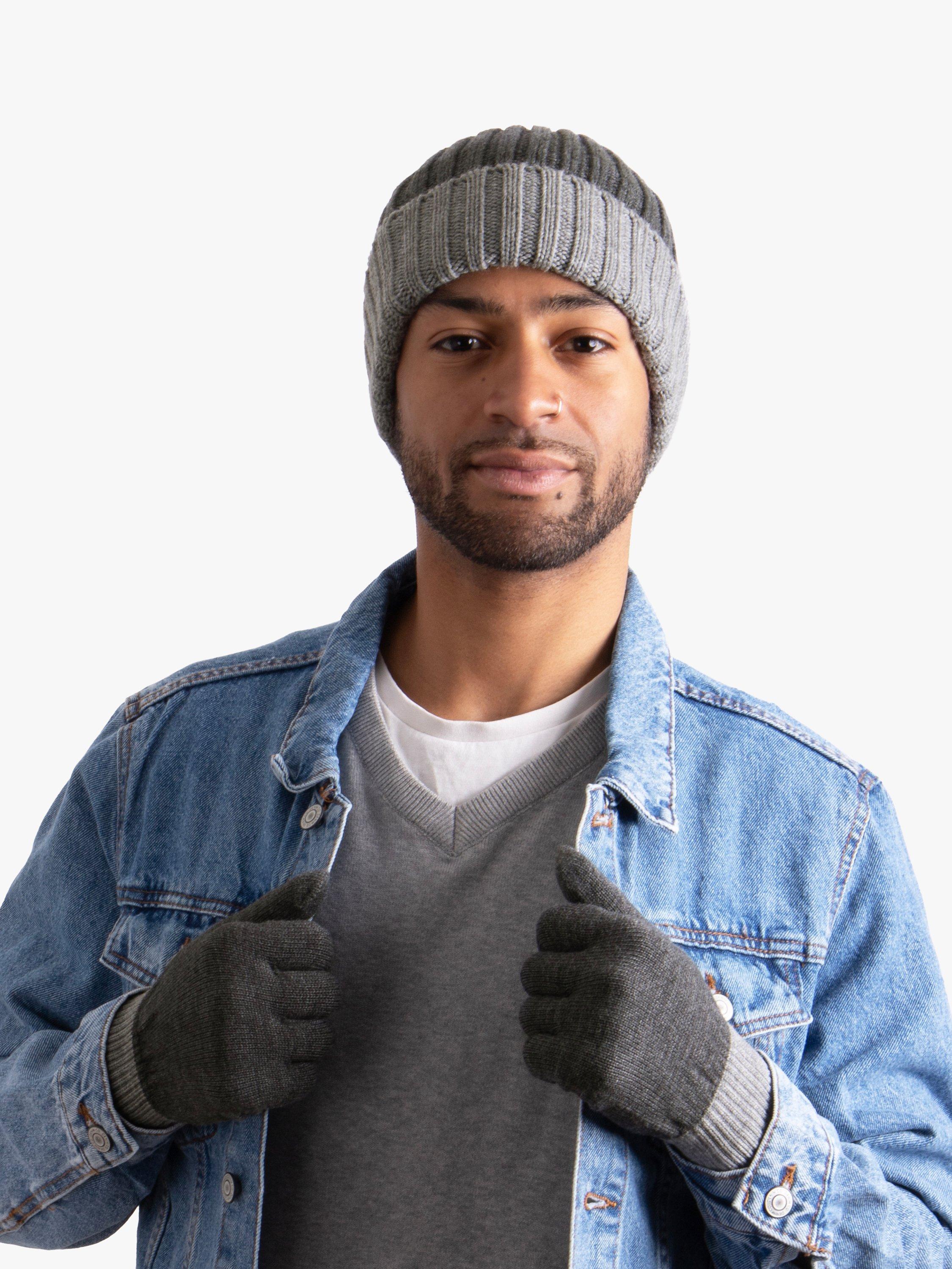 Product image 4 of 4, which shows CHNKY KNT HAT&GLVE GYCH One