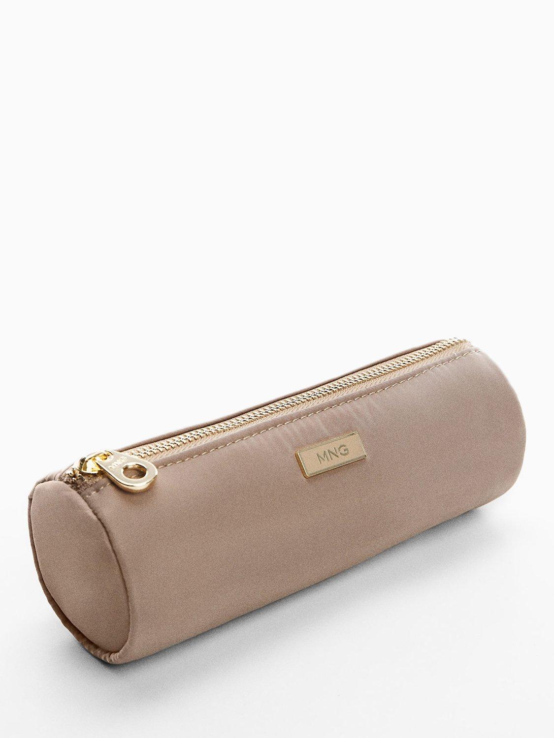 Mango Tere Zipped Cylinder Toiletry Bag, Pastel Pink