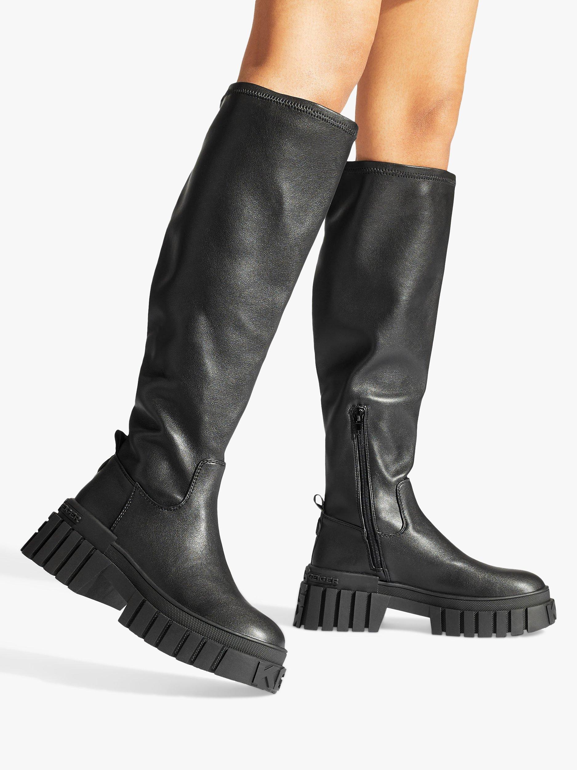 Product image 2 of 5, which shows KG Kurt Geiger Tegan Knee High Sock Boots, Black, 7