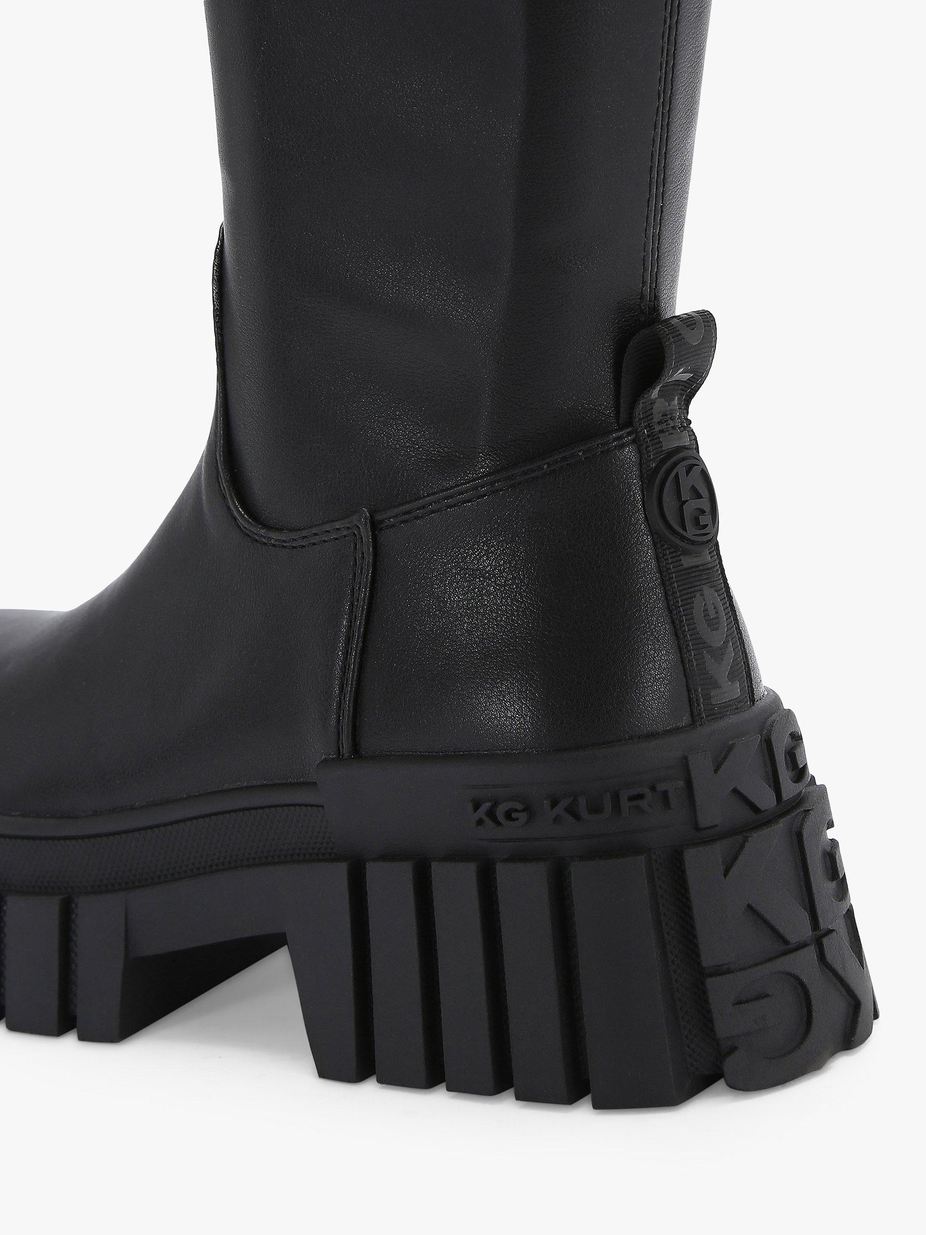 Product image 5 of 5, which shows KG Kurt Geiger Tegan Knee High Sock Boots, Black, 7