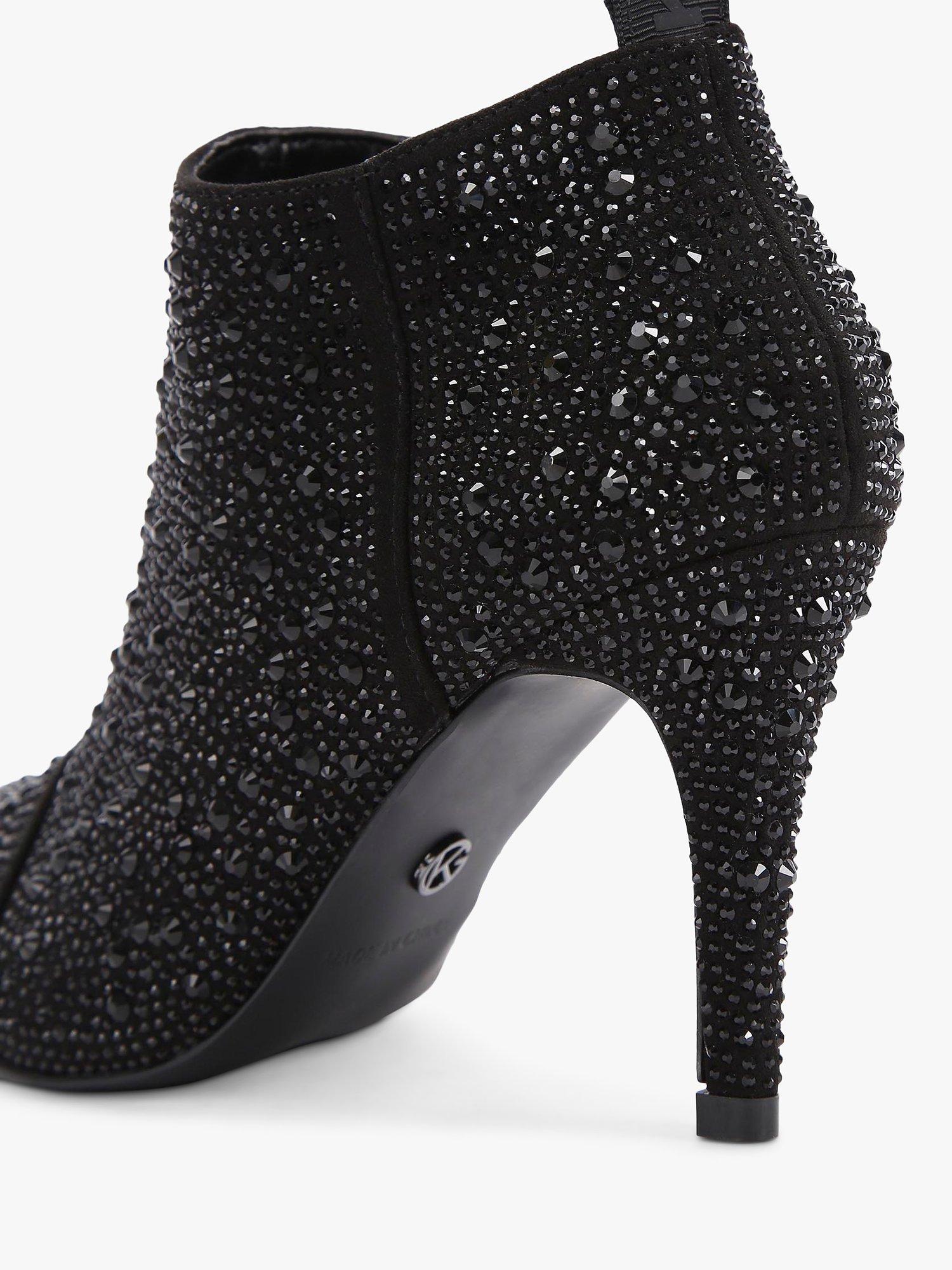 KG Kurt Geiger Skyla Embellished Ankle Boots, Black, 3