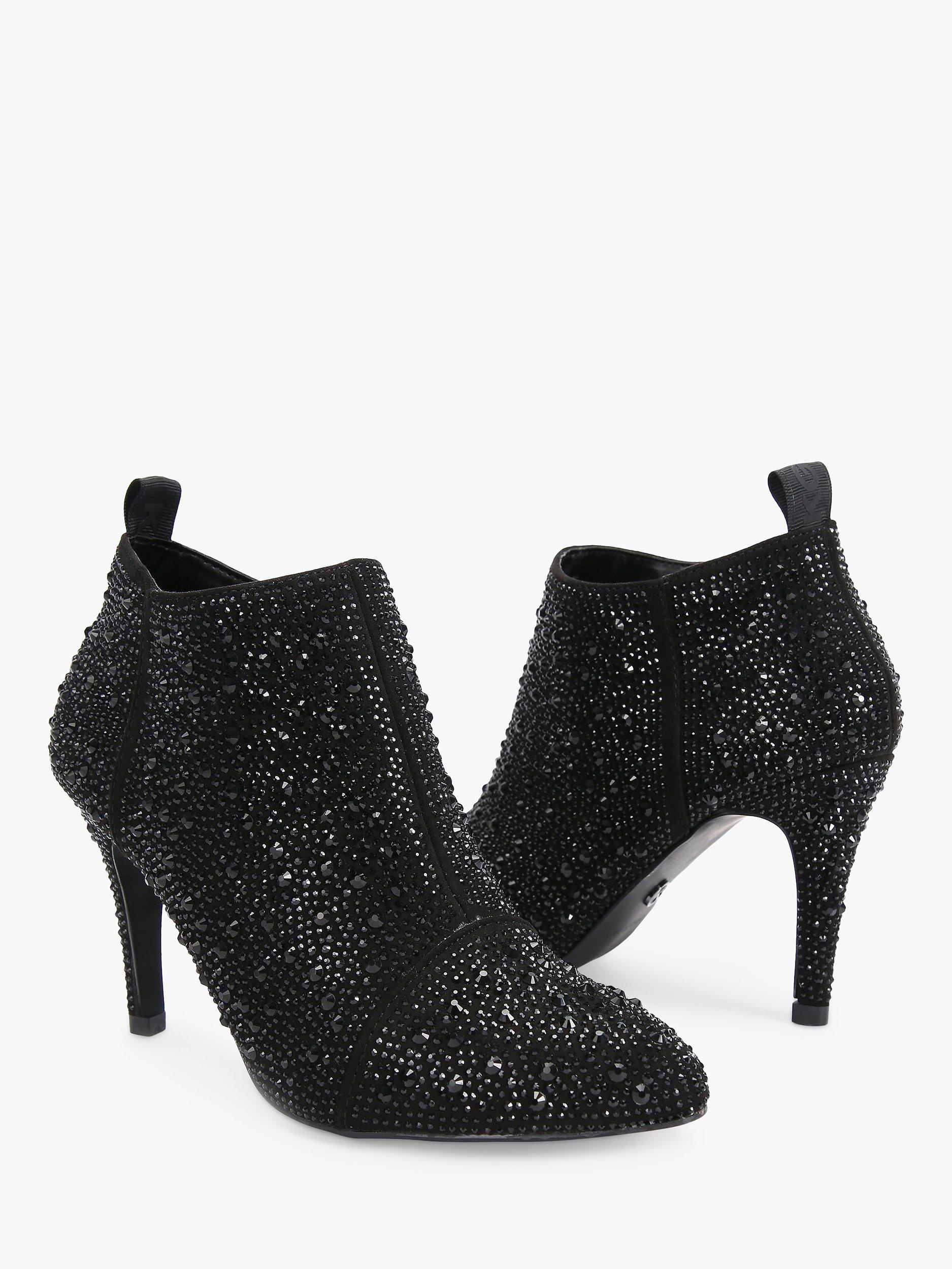 KG Kurt Geiger Skyla Embellished Ankle Boots, Black, 3