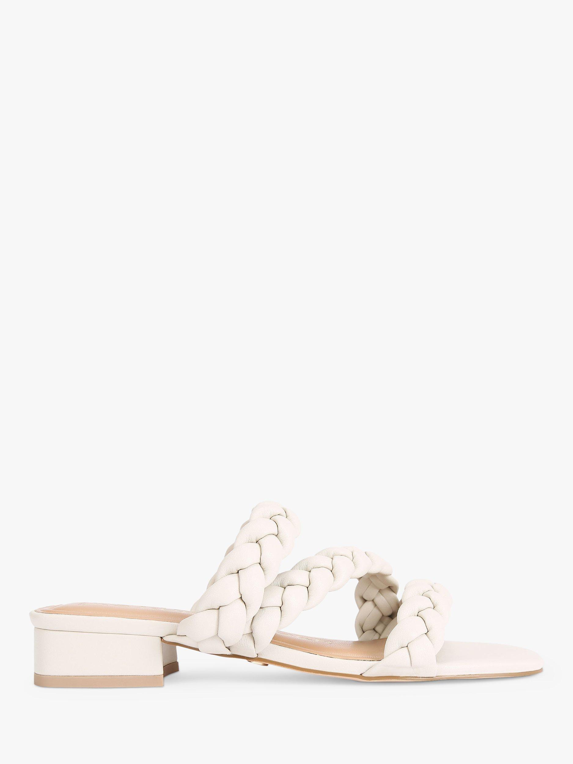 KG Kurt Geiger Sima Block Heel Sandals, Cream, 7