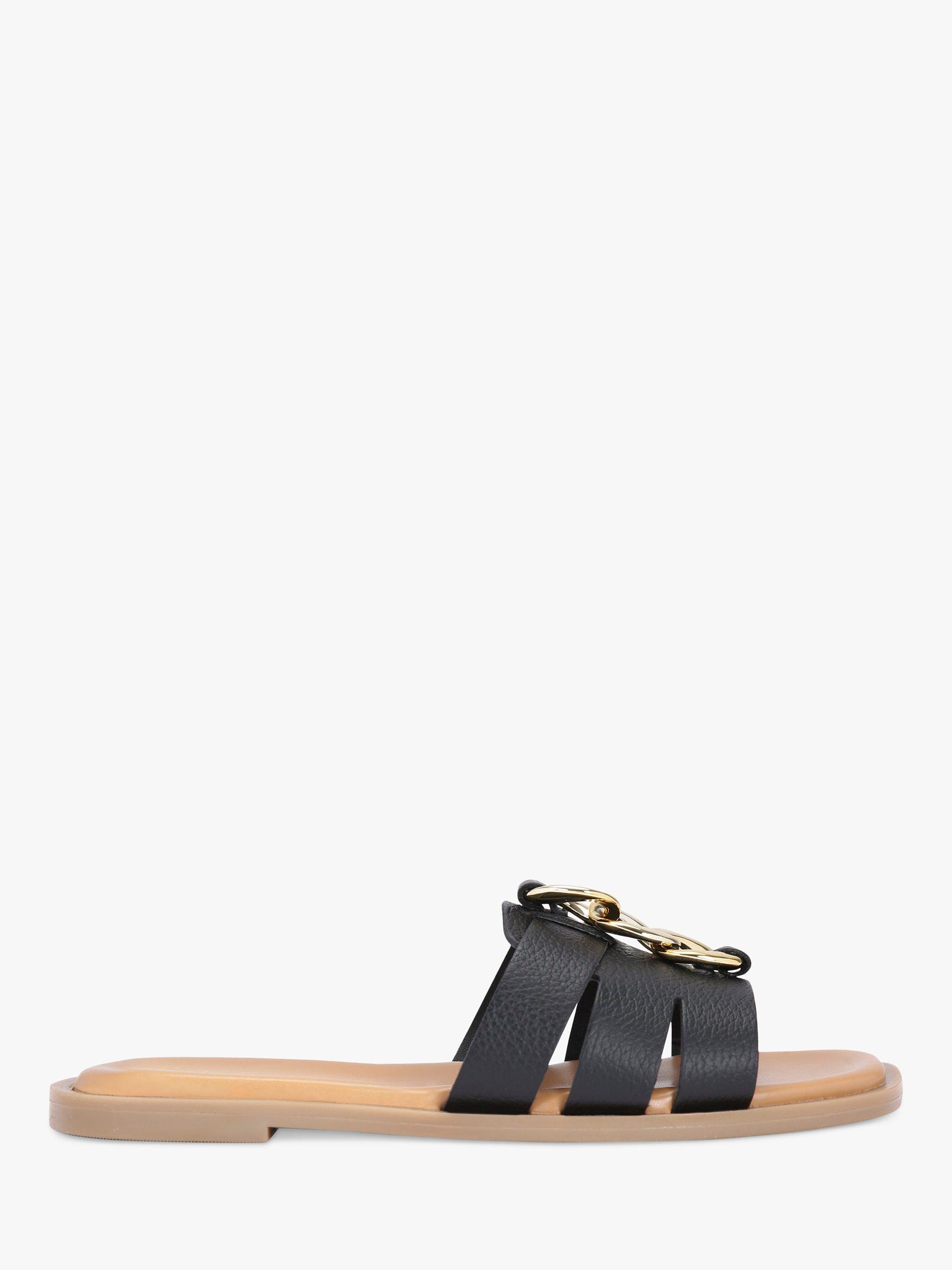 KG Kurt Geiger Raelle Chain Detail Sliders, Black