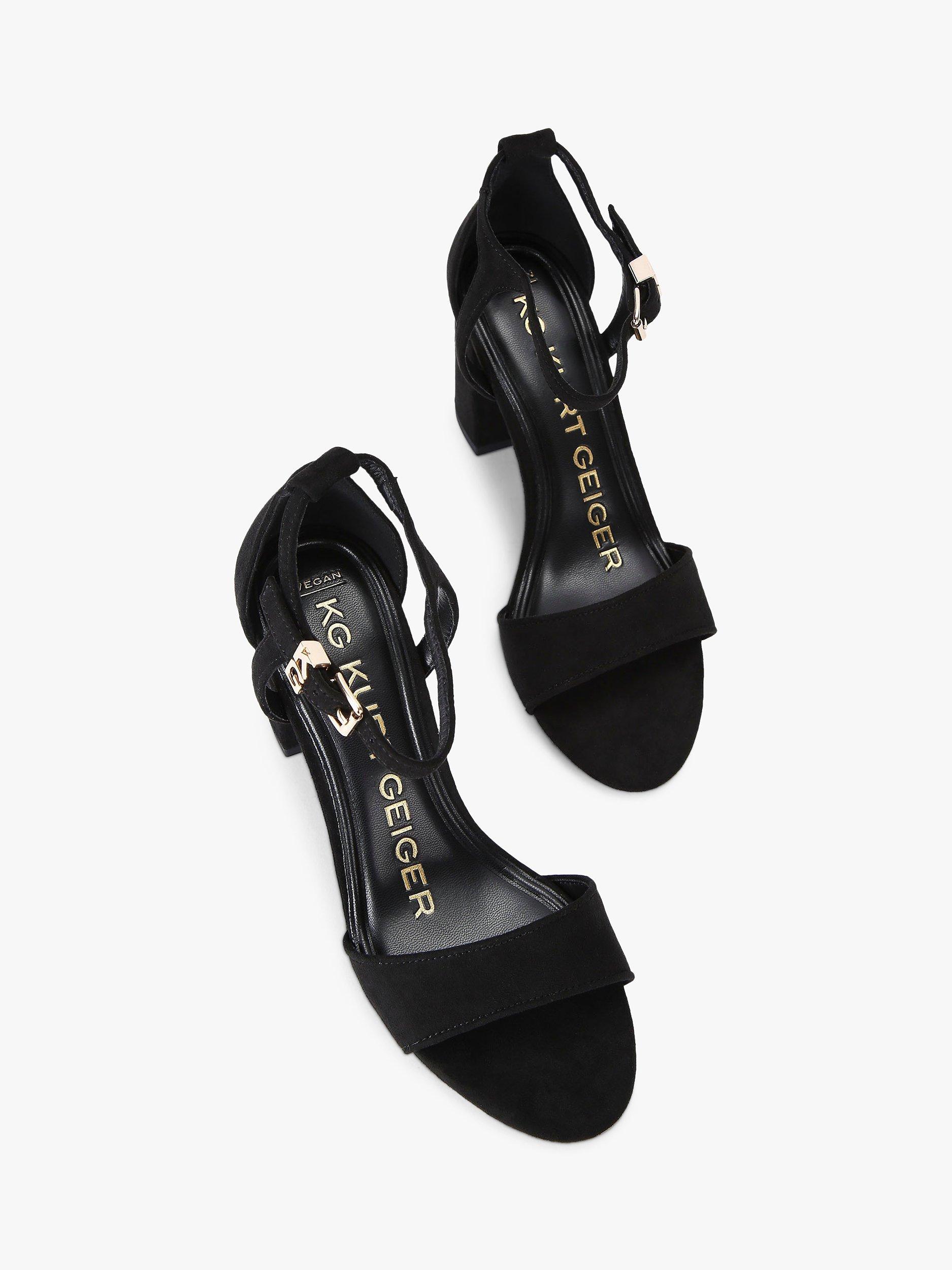 Product image 3 of 5, which shows KG Kurt Geiger Faryn Block Heel Sandals, Black, 7