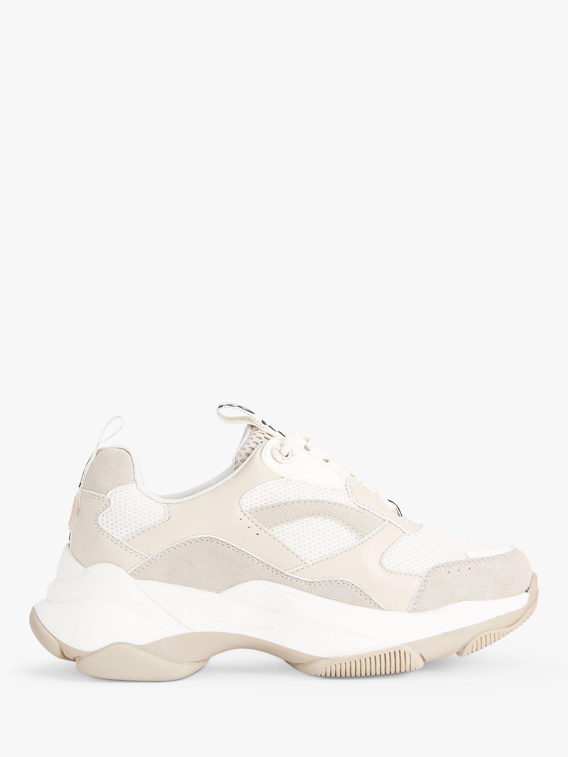 Product image 1 of 5, which shows KG Kurt Geiger Lila Canvas Trainers, Natural, 3