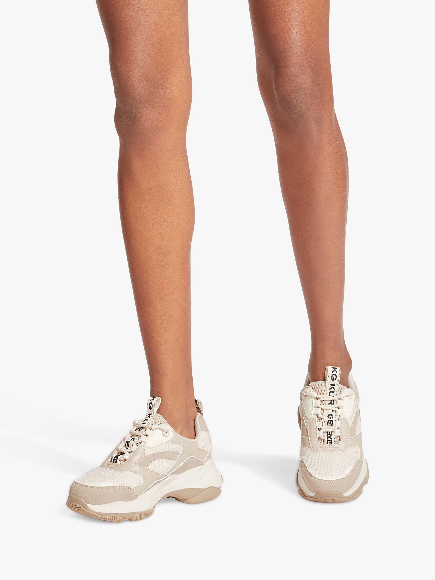 Product image 2 of 5, which shows KG Kurt Geiger Lila Canvas Trainers, Natural, 3