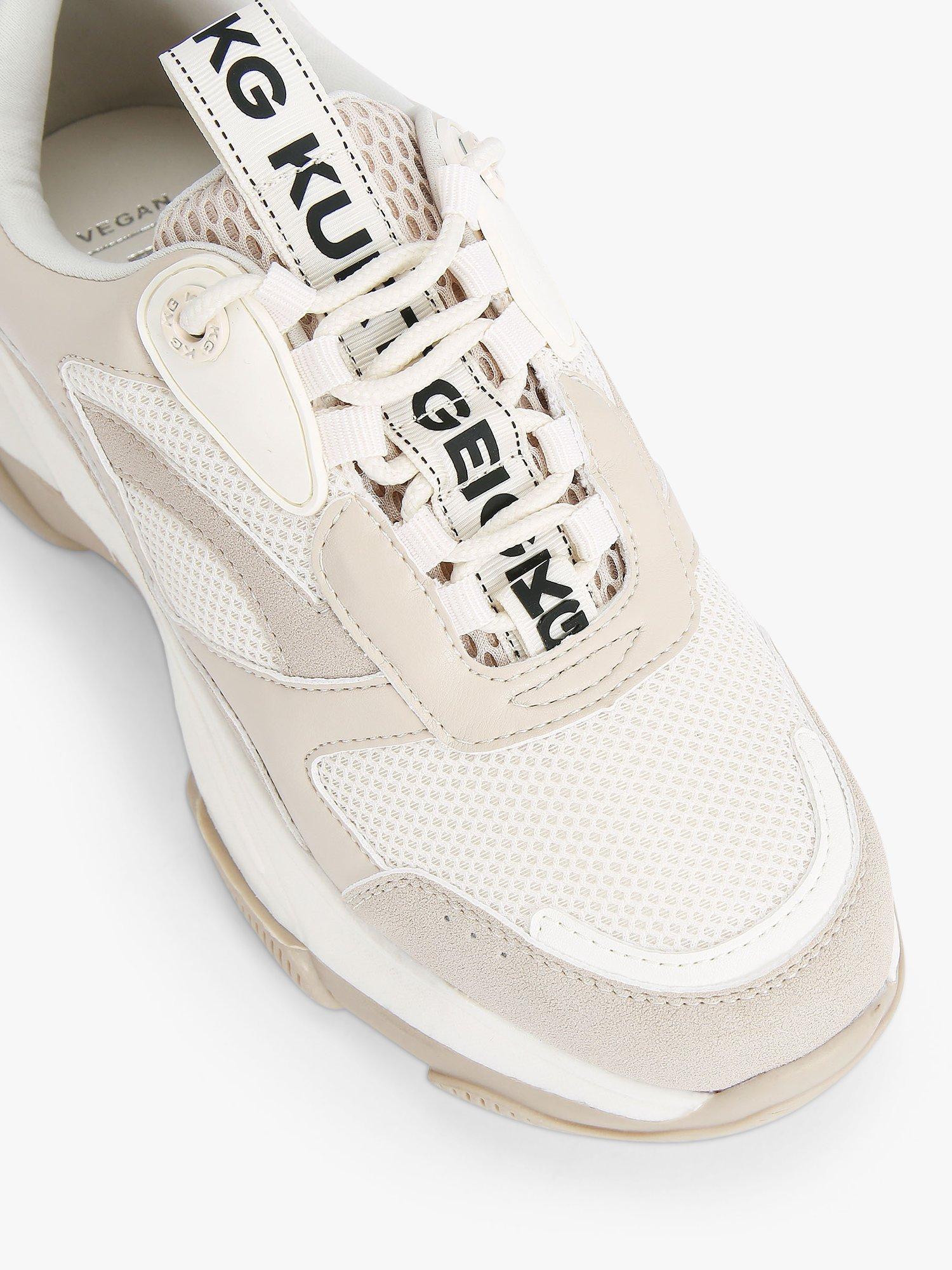 Product image 5 of 5, which shows KG Kurt Geiger Lila Canvas Trainers, Natural, 3