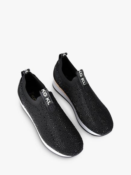 KG Kurt Geiger Lara Fabric Embellishment Trainers - view 2, Black Black